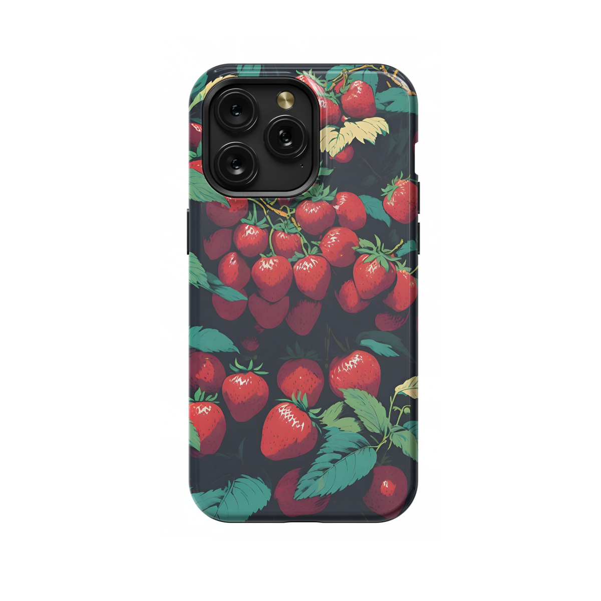 Green Leaf Strawberry Phone Case iPhone Samsung Cover Pixel 1004