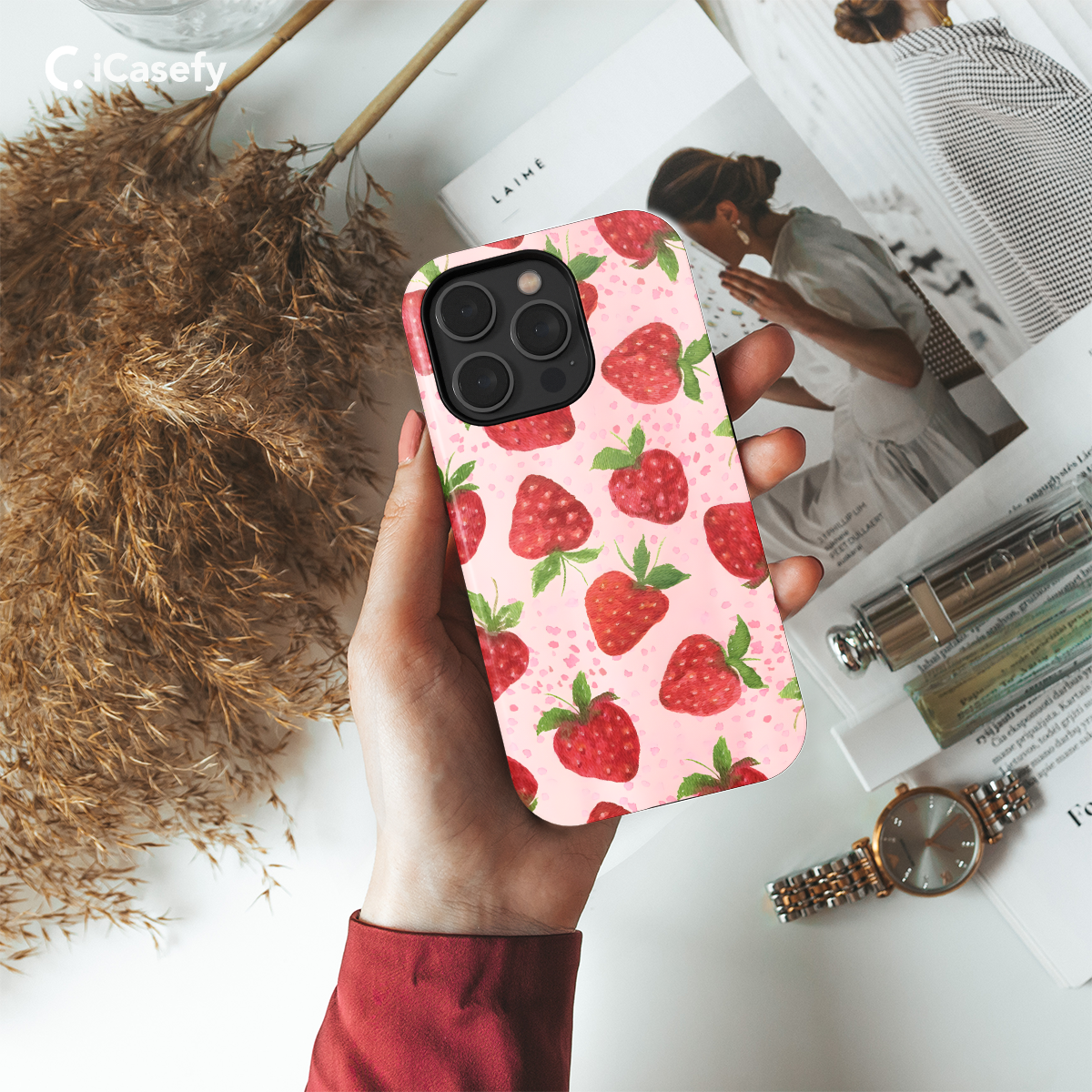 Spring Strawberry Coquette Summer Phone Case iPhone Samsung Cover Pixel 1007