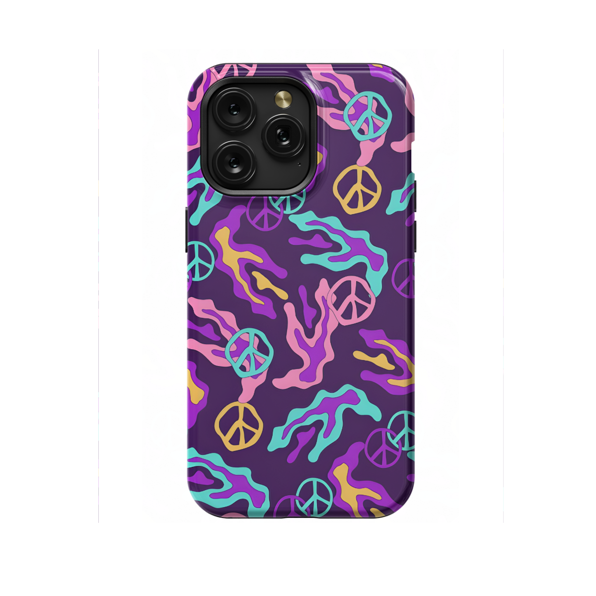 Colorful Peace Trippy Psychedelic Seamless Phone Case iPhone Samsung Cover Pixel 1102