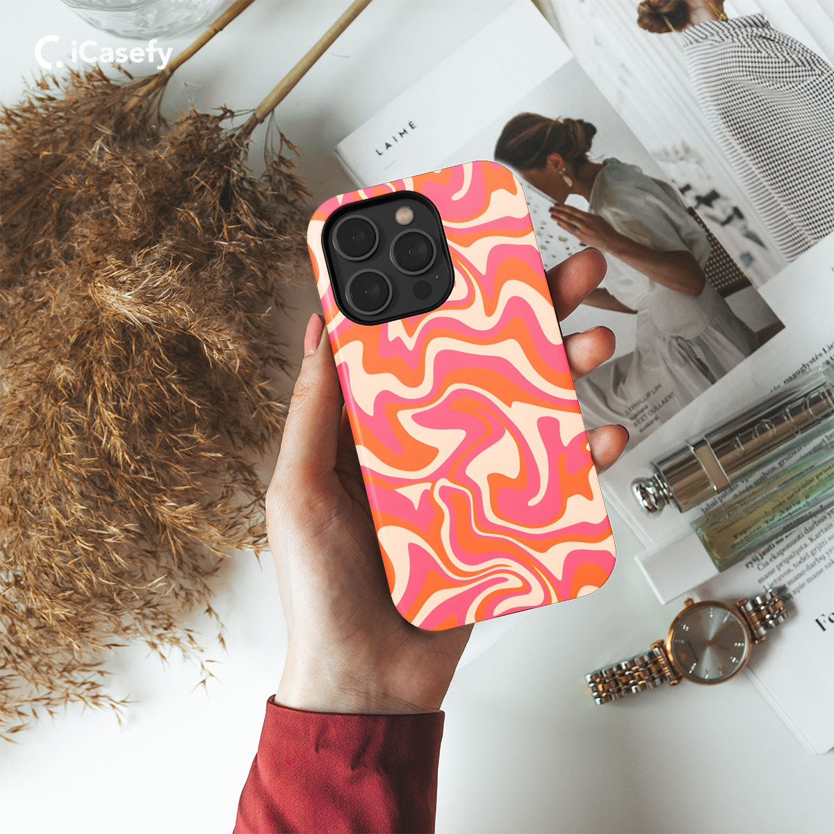 Wavy Abstract Groovy Phone Case iPhone Samsung Cover Pixel 1383