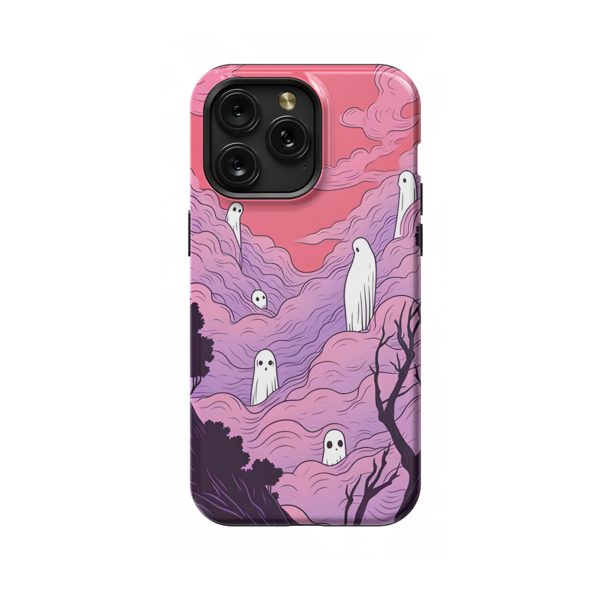 Pink Ghost Phone Case iPhone Samsung Cover Pixel 1385