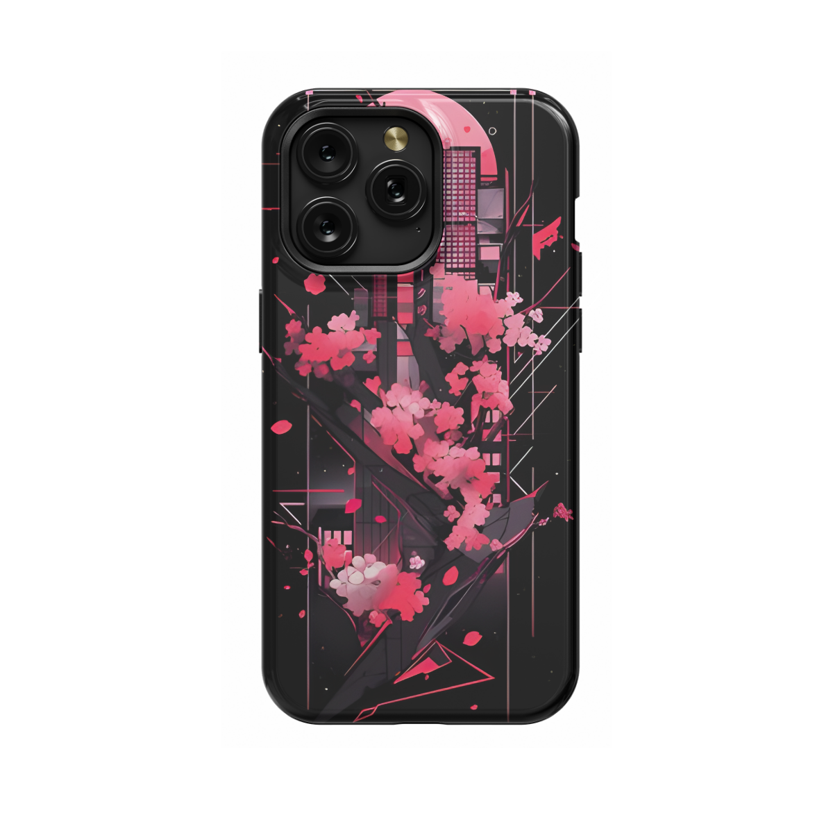 Cyberpunk Cherry Blossom Phone Case iPhone Samsung Cover Pixel 1387