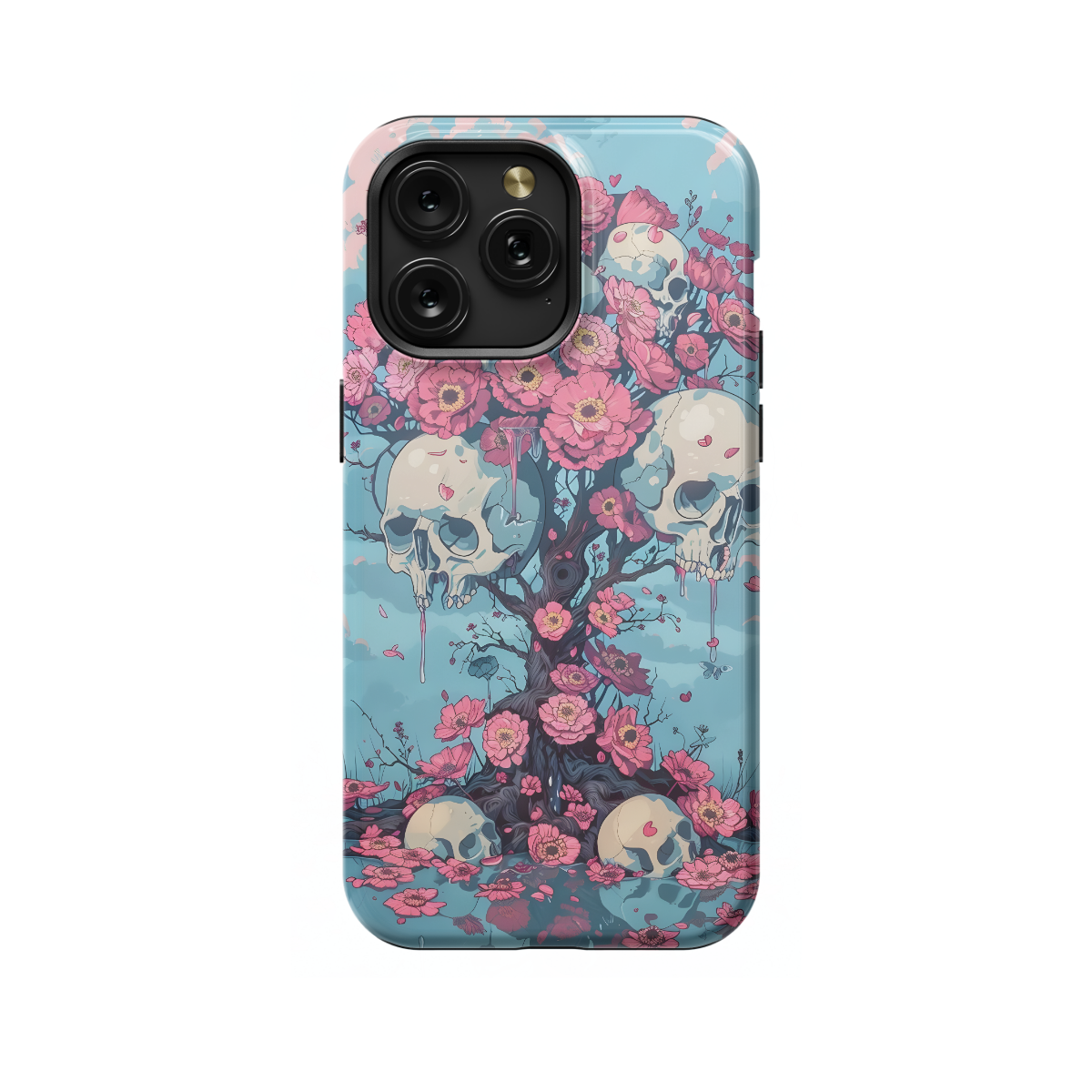 Gohic Skull Floral Tree Phone Case iPhone Samsung Cover Pixel 1388