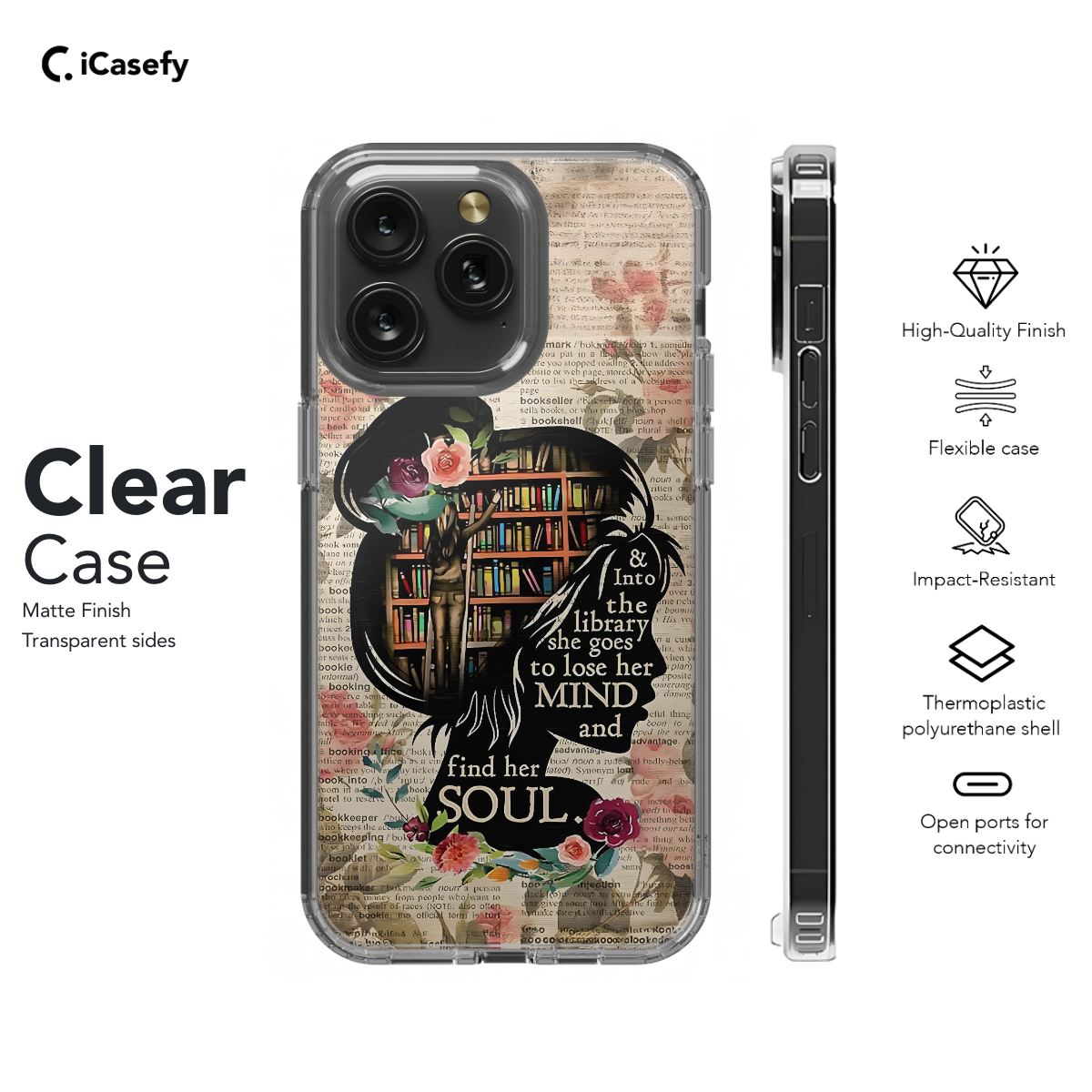 Book Lover Bookish Phone Case iPhone Samsung Pixel & More 237 - iCasefy