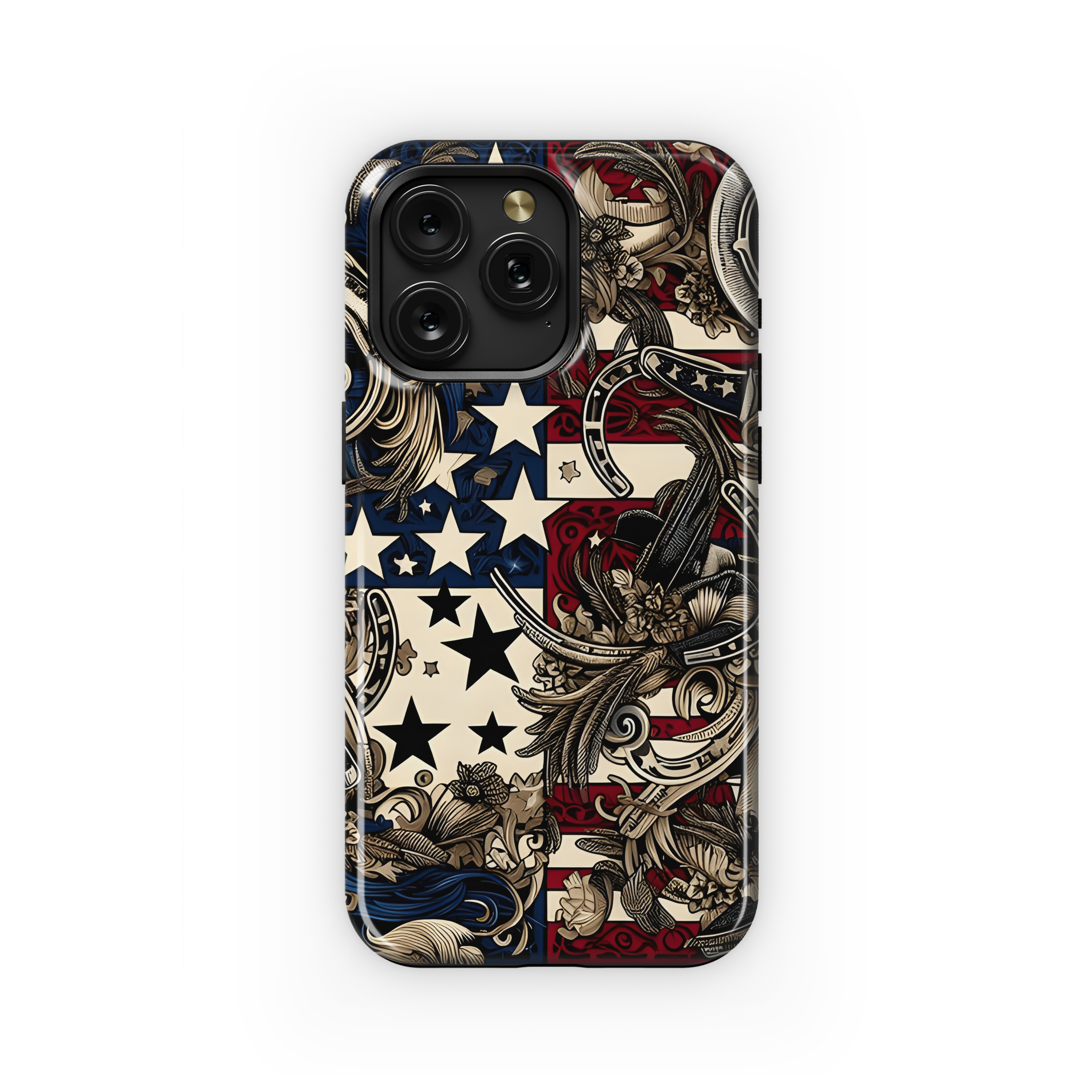 4th of July Western Cow Print Phone Case iPhone Samsung Cover Pixel 2763