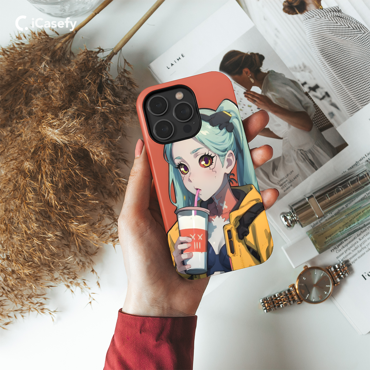 Cyberpunk Edgerunners Anime Rebecca Phone Case iPhone Samsung Cover Pixel 692