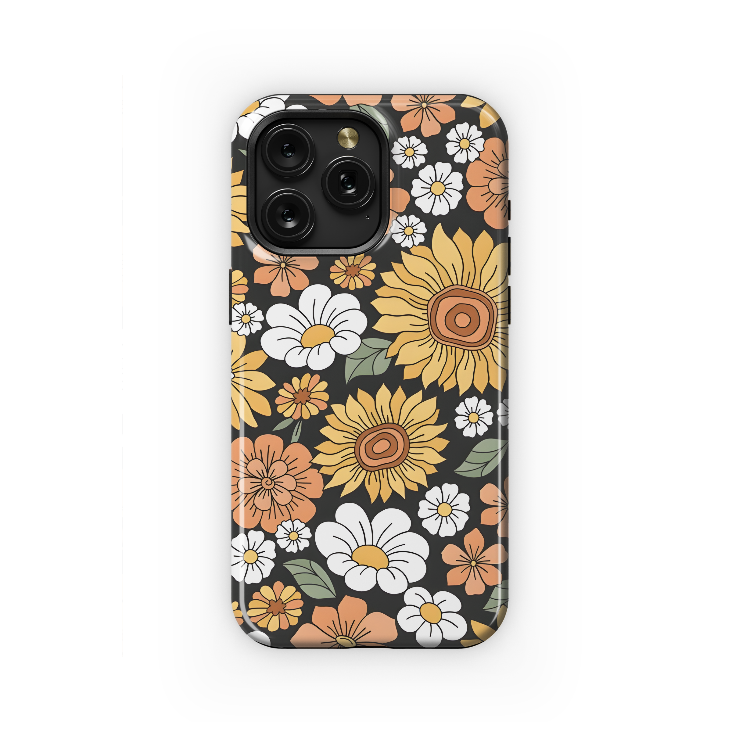 70s 60s Hippie Summer Flower Phone Case iPhone Samsung Cover Pixel 2500