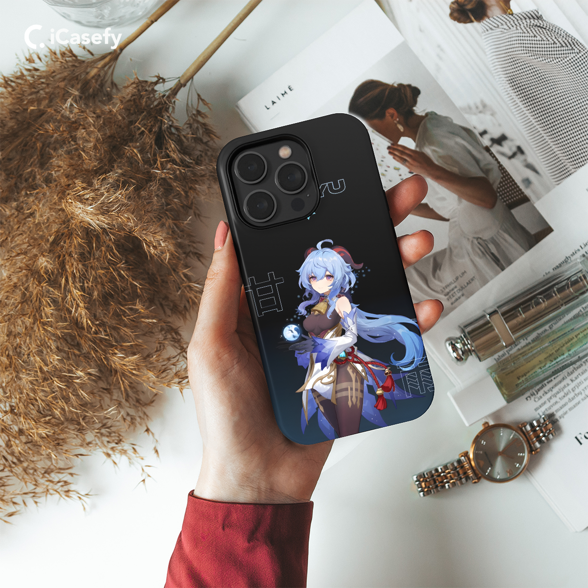 Ganyu Plenilune Gaze Phone Case iPhone Samsung Cover Pixel 710