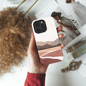 Boho Style Minimalism Landscape Phone Case iPhone Samsung Pixel & More #108 - iCasefy