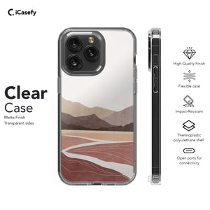 Boho Style Minimalism Landscape Phone Case iPhone Samsung Pixel & More #108 - iCasefy