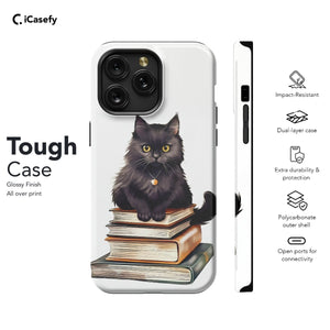 Book Black Cat Lover Phone Case iPhone Samsung Pixel & More - iCasefy