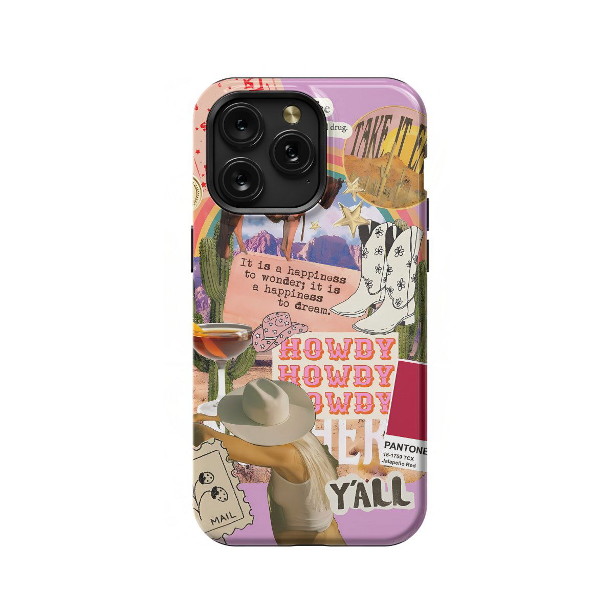 Country Howdy Collage Cowgirl Yall Phone Case iPhone Samsung Pixel & More - iCasefy