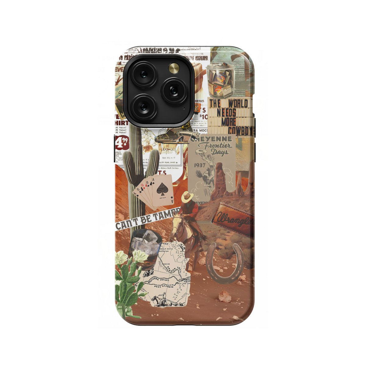 Country Wild Desert Card Cowboy Phone Case iPhone Samsung Pixel & More - iCasefy