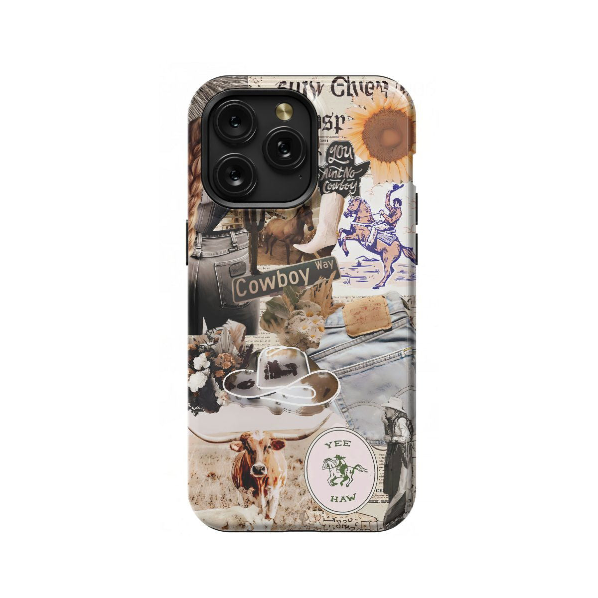 Cowboy Collage Country Phone Case iPhone Samsung Pixel & More - iCasefy