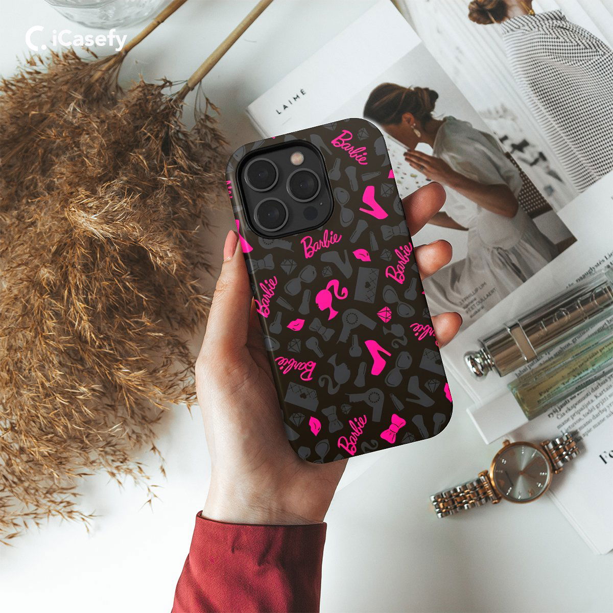 Dark Pink Barbie Phone Case iPhone Samsung Pixel & More - iCasefy