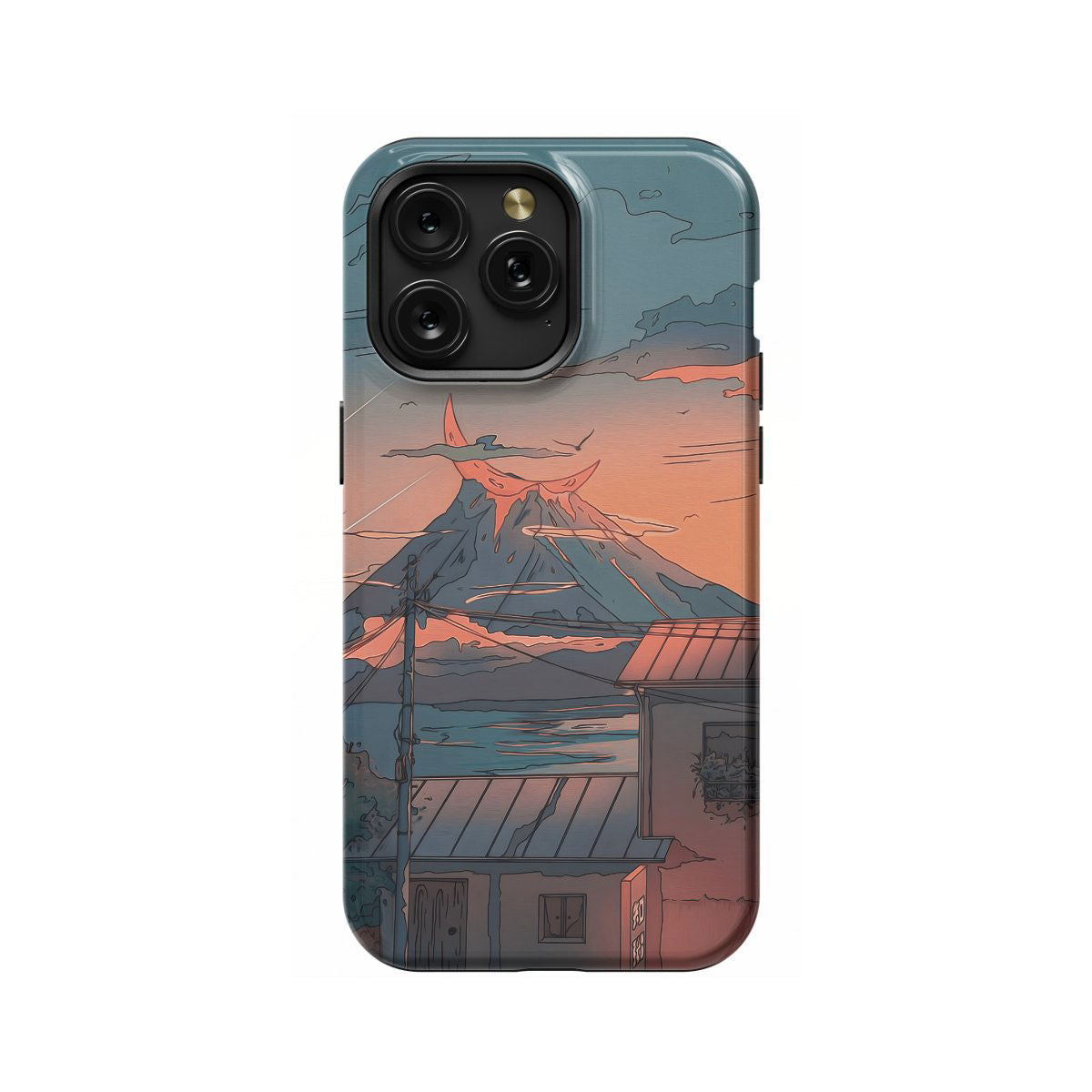 Lofi Mountain Landscape Phone Case iPhone Samsung Pixel & More - iCasefy