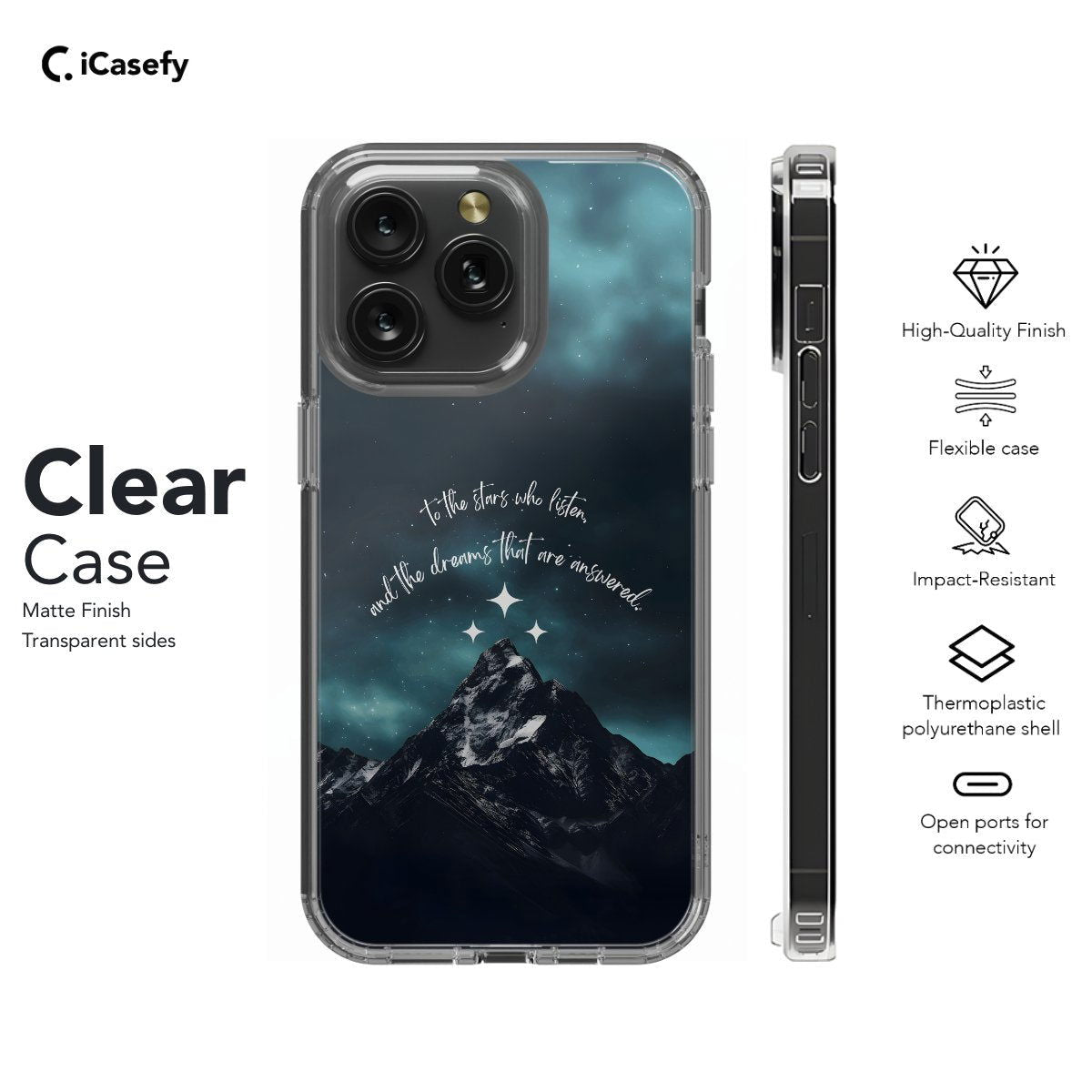 Night Court Symbol Acotar Acomaf Velaris Mountain Stars Phone Case iPhone Samsung Pixel & More #204 - iCasefy