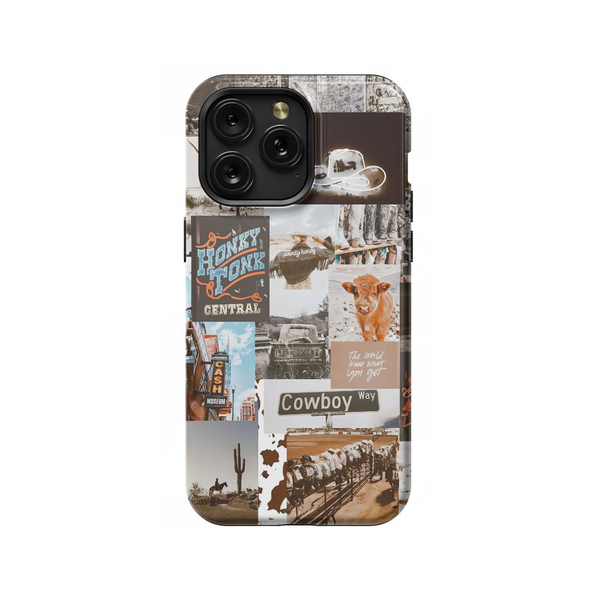 Wild Cowboy Collage Country Cow Phone Case iPhone Samsung Pixel & More - iCasefy