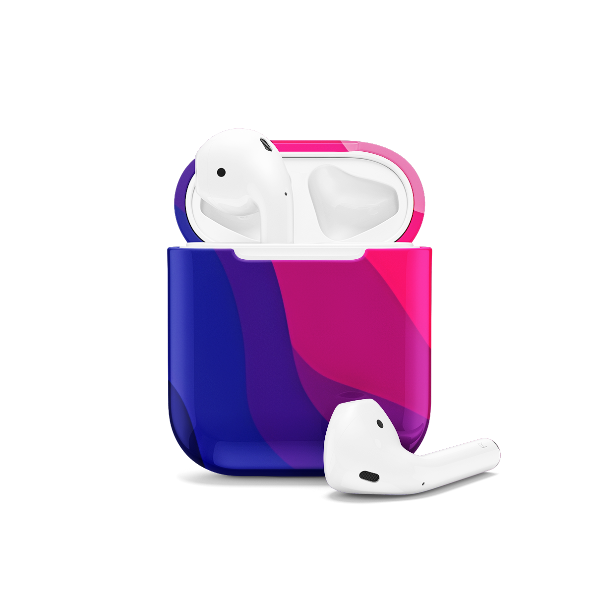 Bi Pride Bisexual Wavy AirPods Case AirPods Pro AirPods Pro 2 AirPods 3 AirPods 2 Glossy 1376