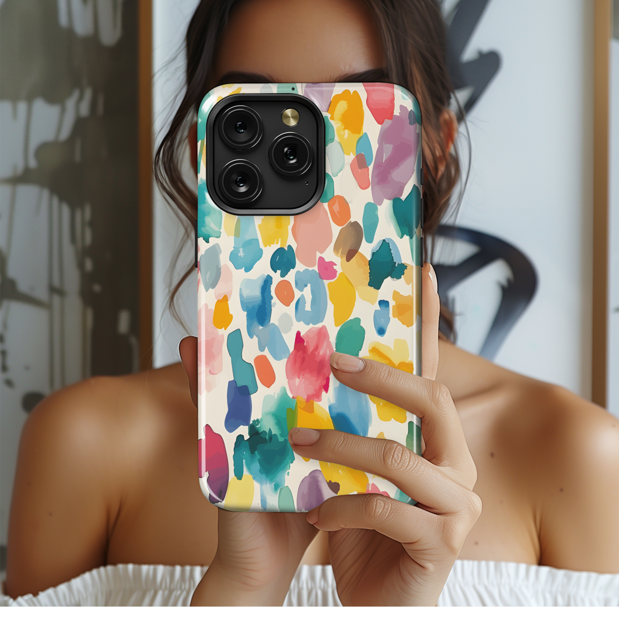 Abstract Brush Strokes Painting Patterns Phone Case iPhone Samsung Cover Pixel 2442