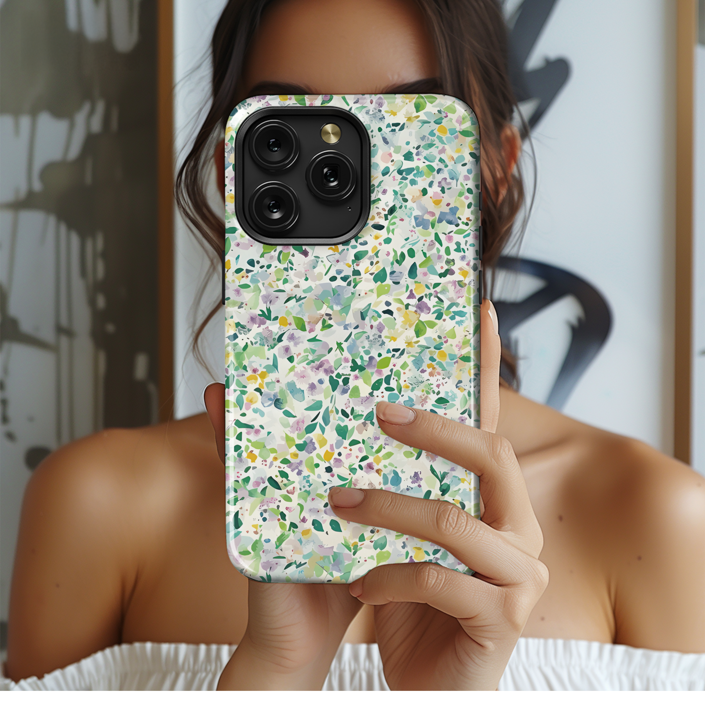 Abstract Floral Pattern Phone Case iPhone Samsung Cover Pixel 2309