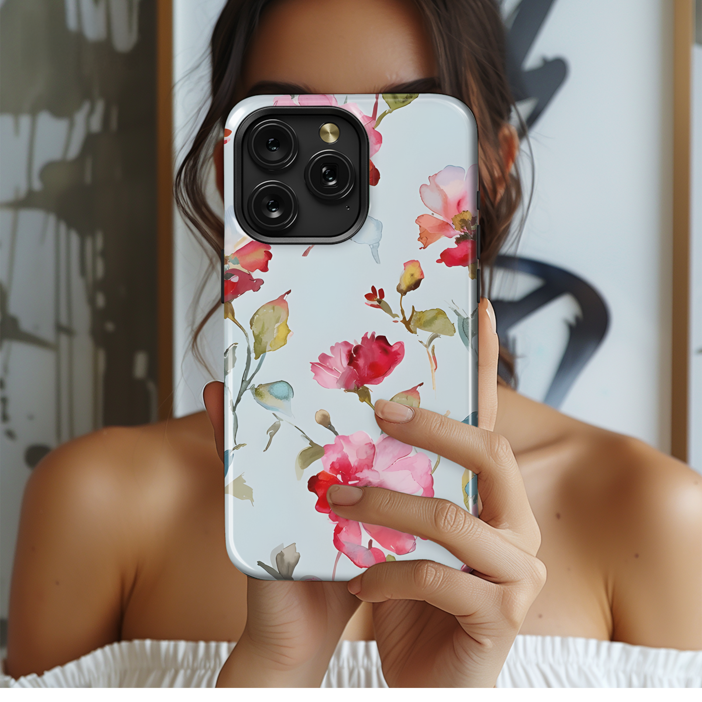 Abstract Floral Watercolor Phone Case iPhone Samsung Cover Pixel 2822