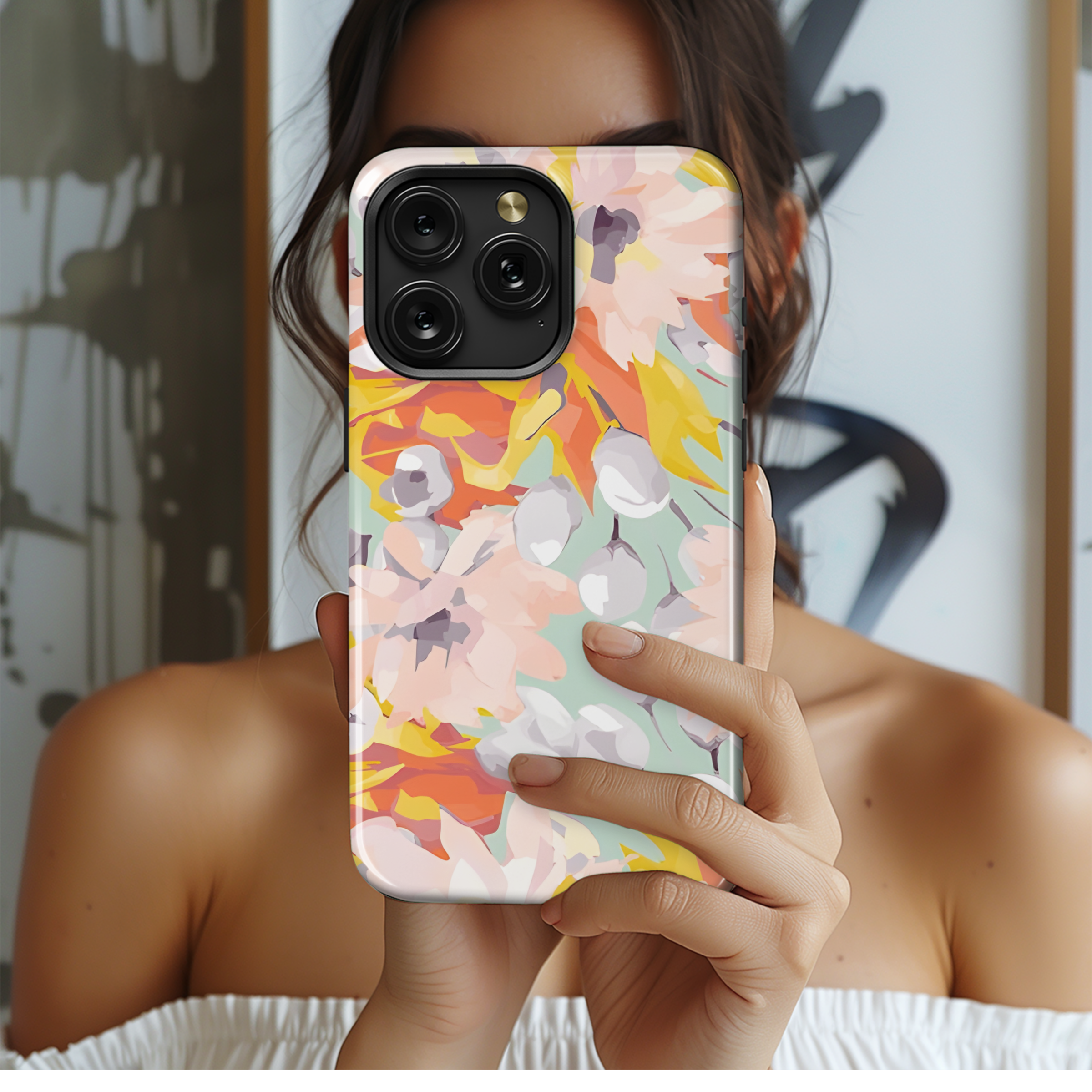 Abstract Flower Phone Case iPhone Samsung Cover Pixel 2592