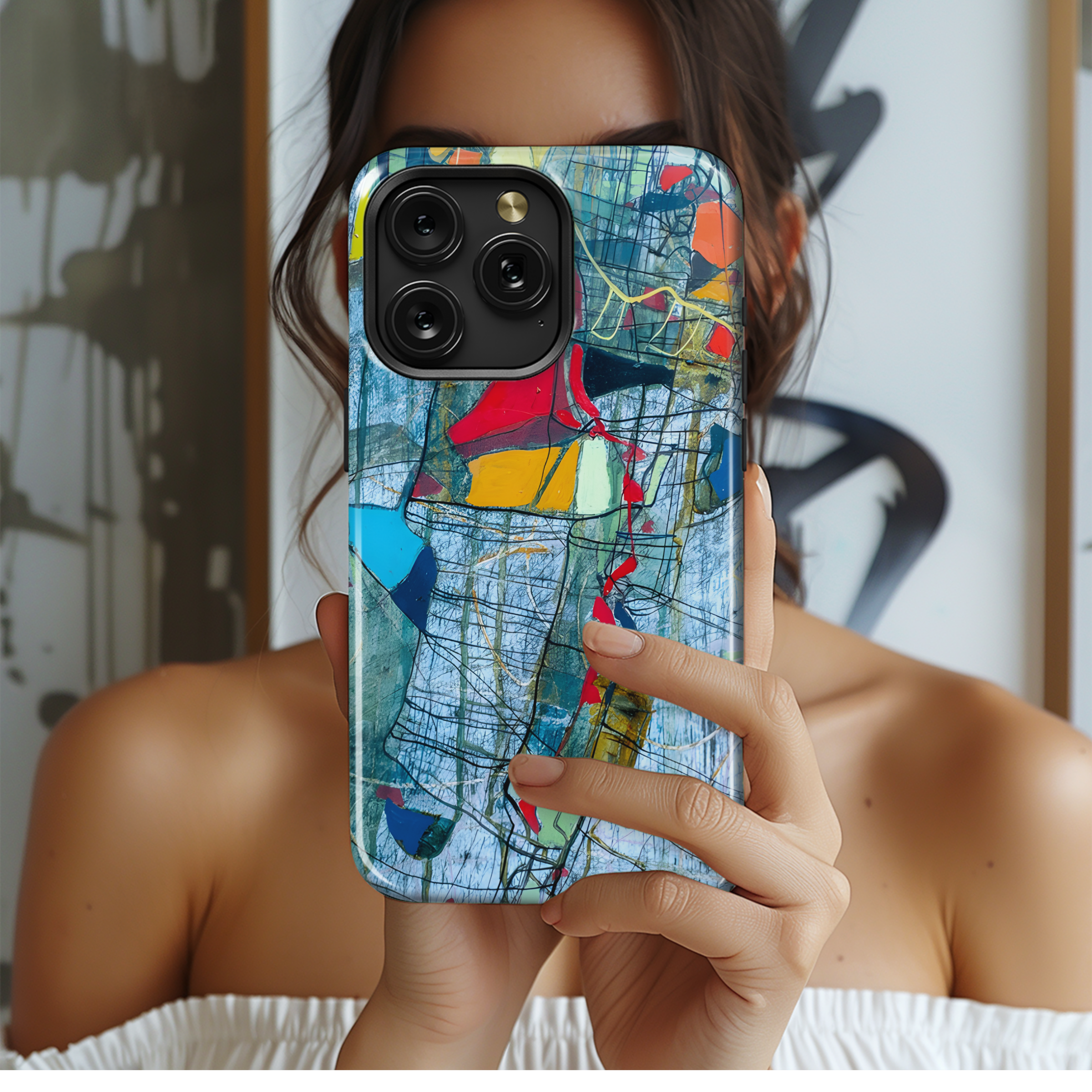 Abstract Oil Painting Phone Case iPhone Samsung Cover Pixel 2533