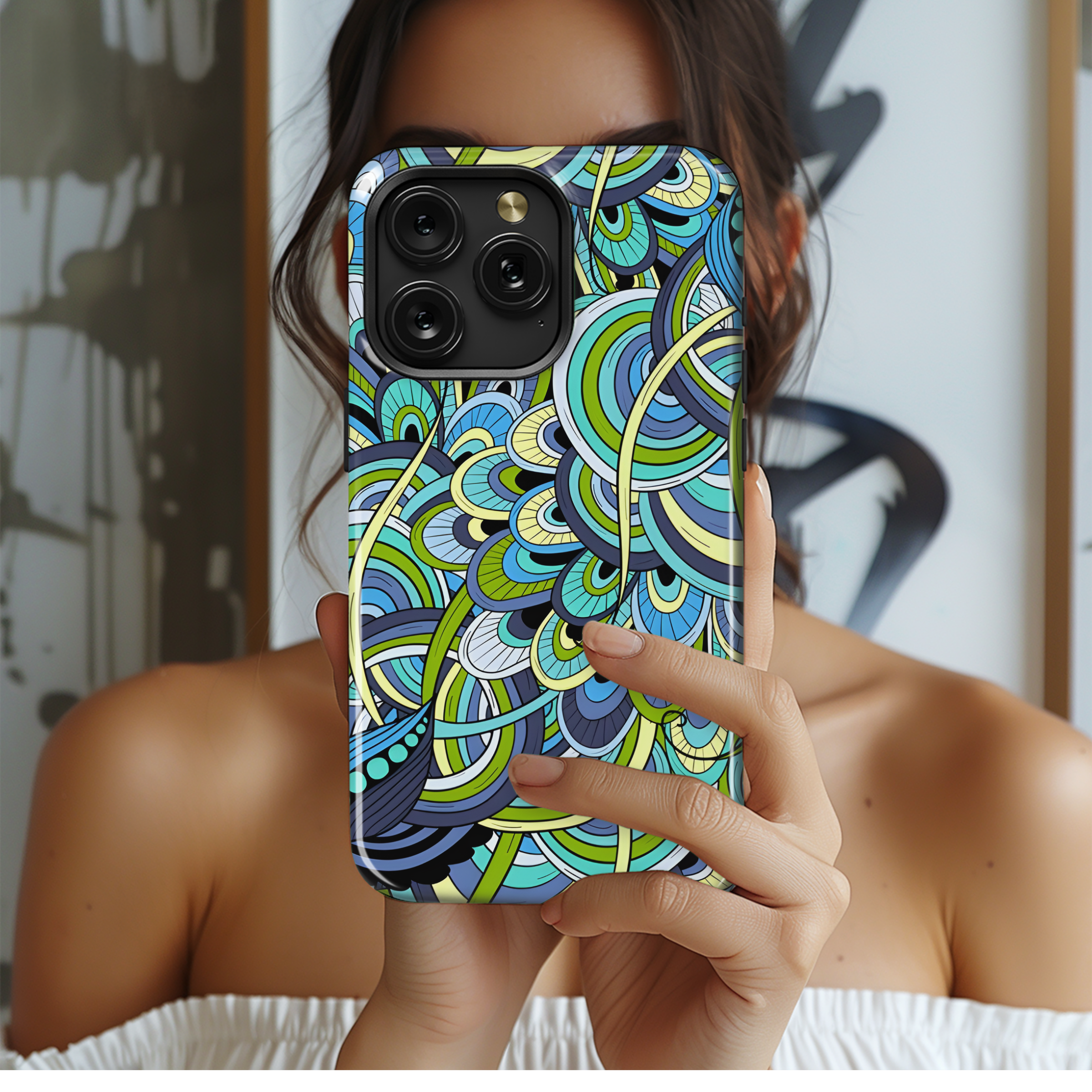 Abstract Ornamental Phone Case iPhone Samsung Cover Pixel 3816