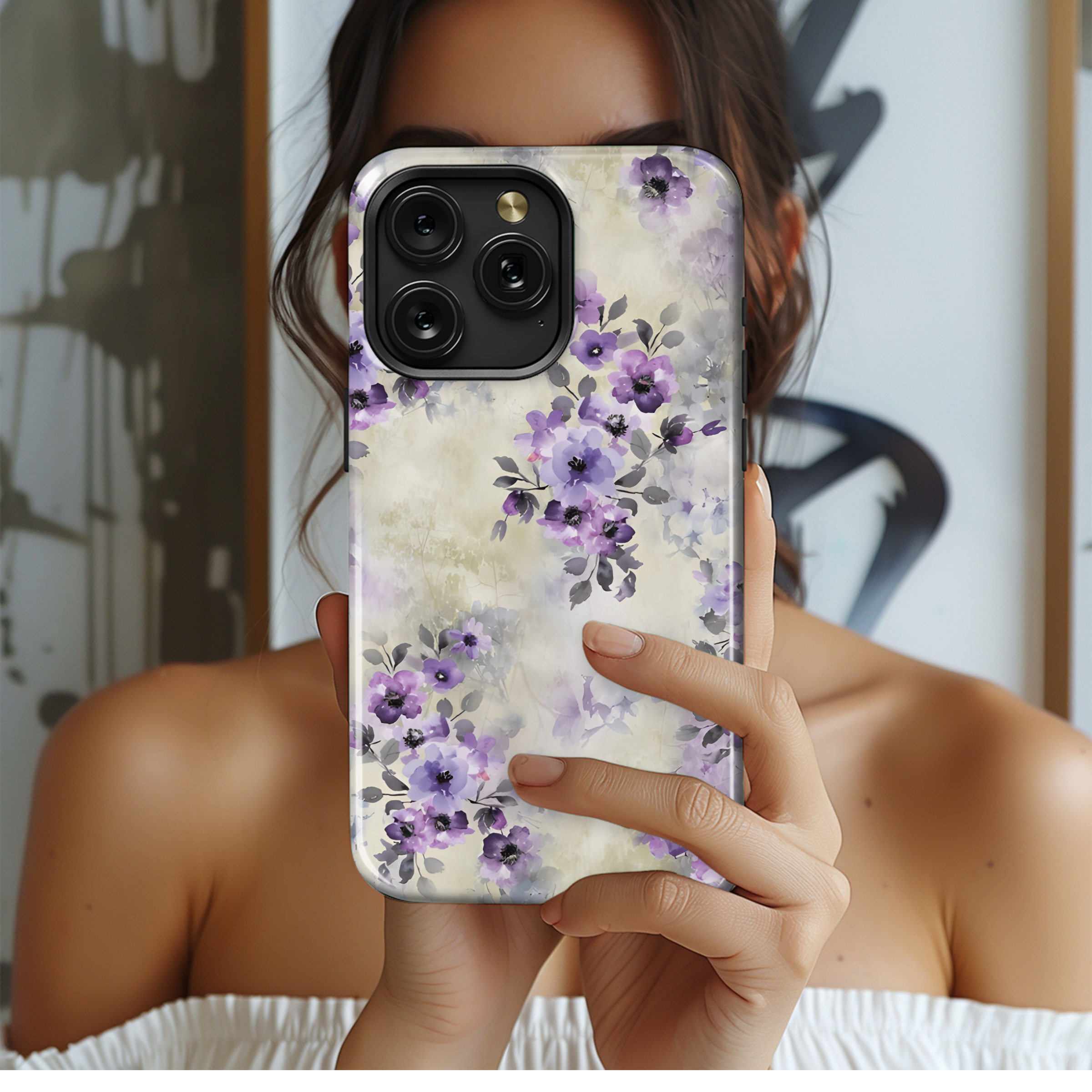 Abstract Seamless Flower Pattern Phone Case iPhone Samsung Cover Pixel 2349