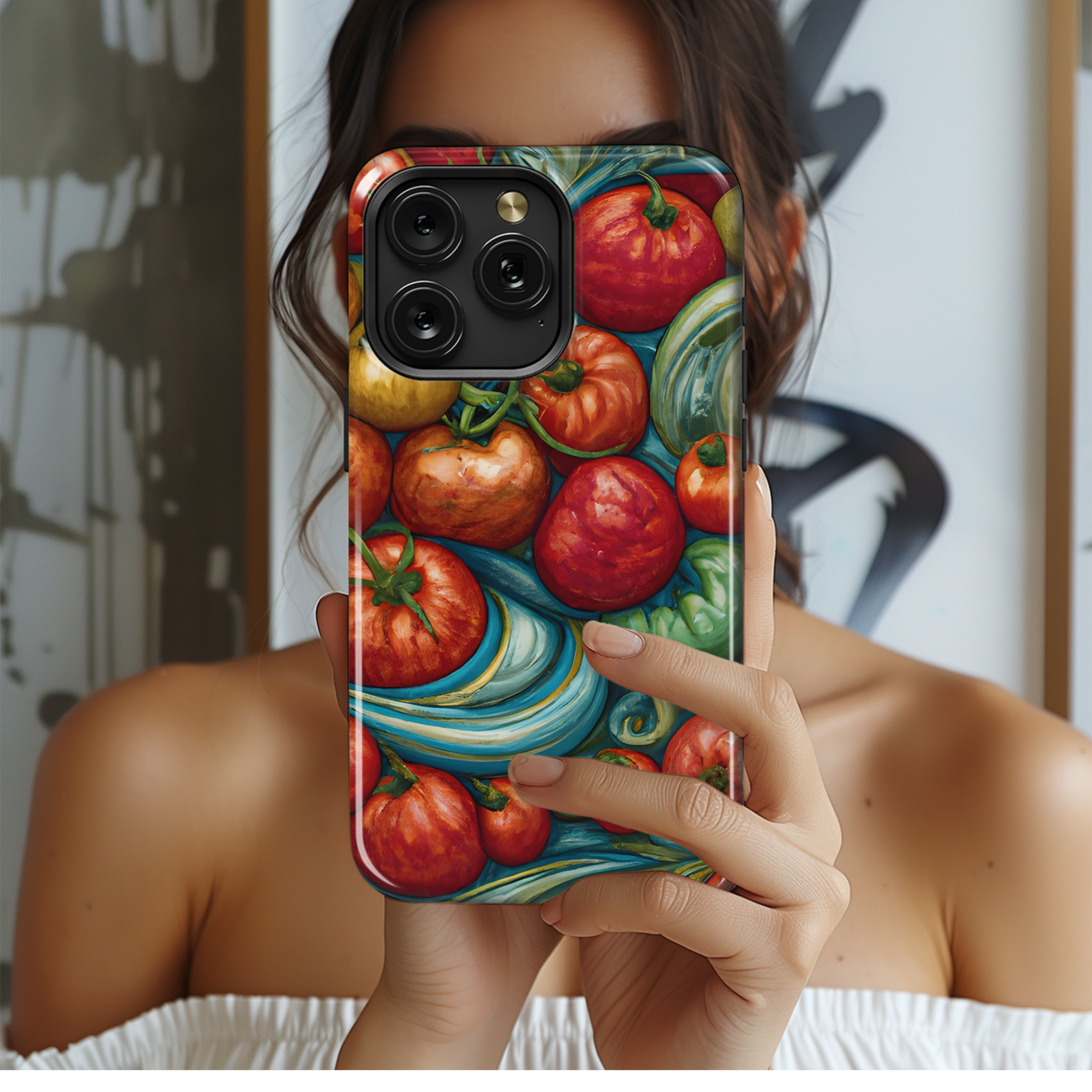 Abstract Tomato Phone Case iPhone Samsung Cover Pixel 3785