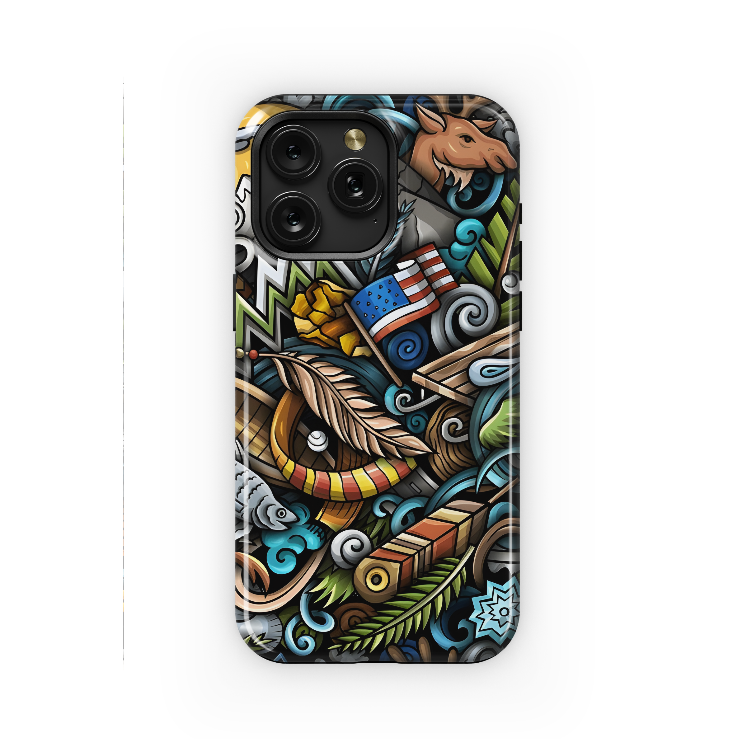 Alaska Cartoon Doodles Seamless Pattern Phone Case iPhone Samsung Cover Pixel 2139