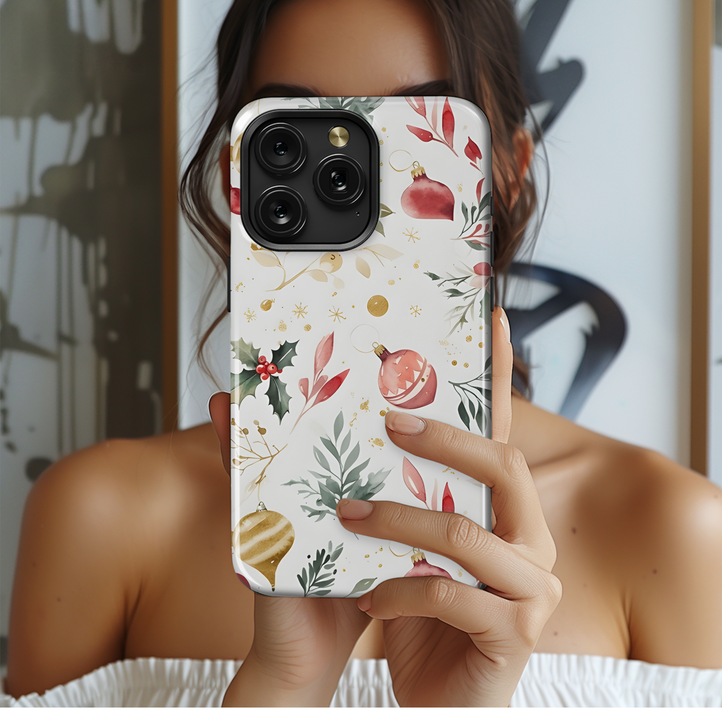 Artistic Christmas Phone Case iPhone Samsung Cover Pixel 3464