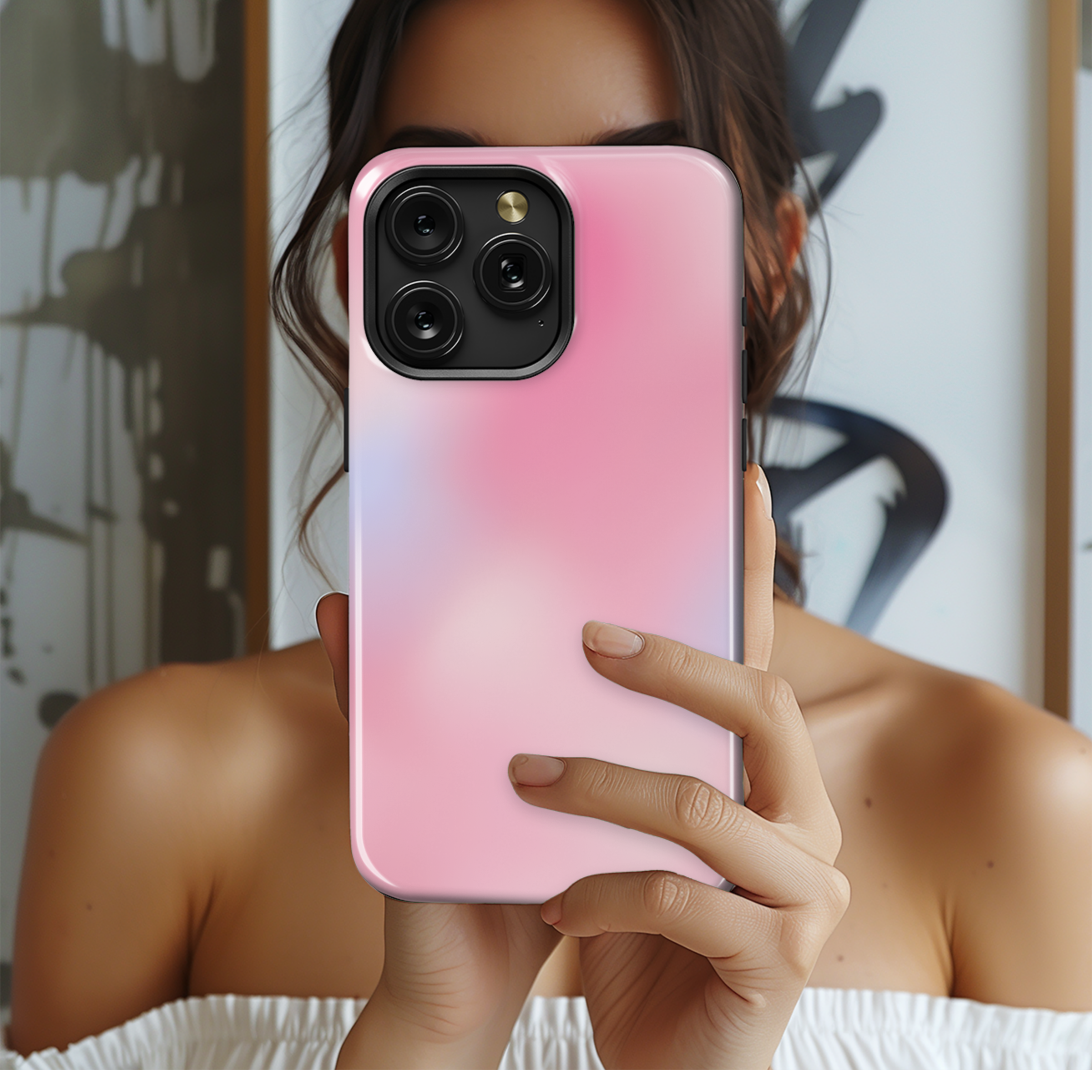 Aura Holographic Gradient Phone Case iPhone Samsung Cover Pixel 2695