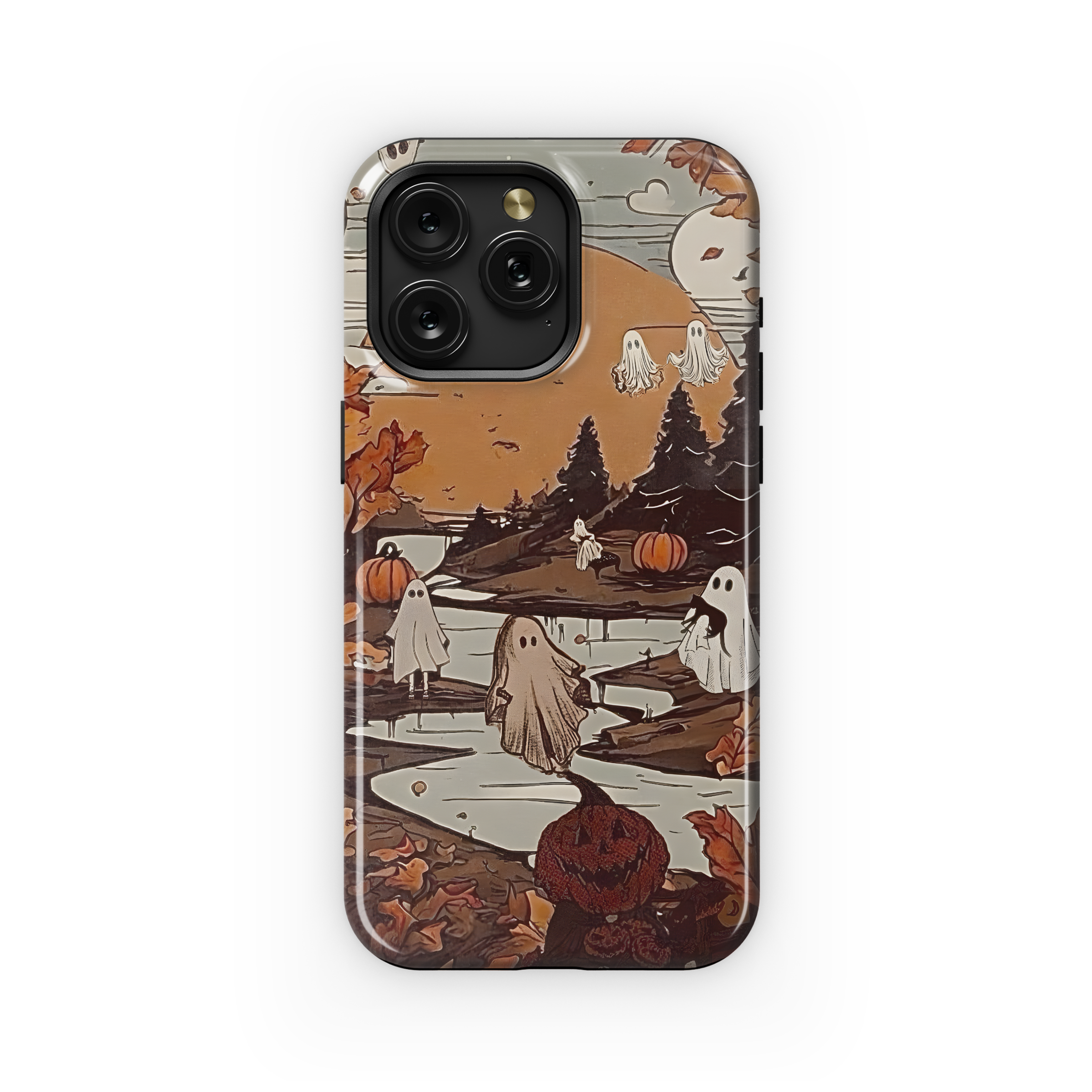 Autumn Fall Landscape River Ghosts Phone Case iPhone Samsung Cover Pixel 1913