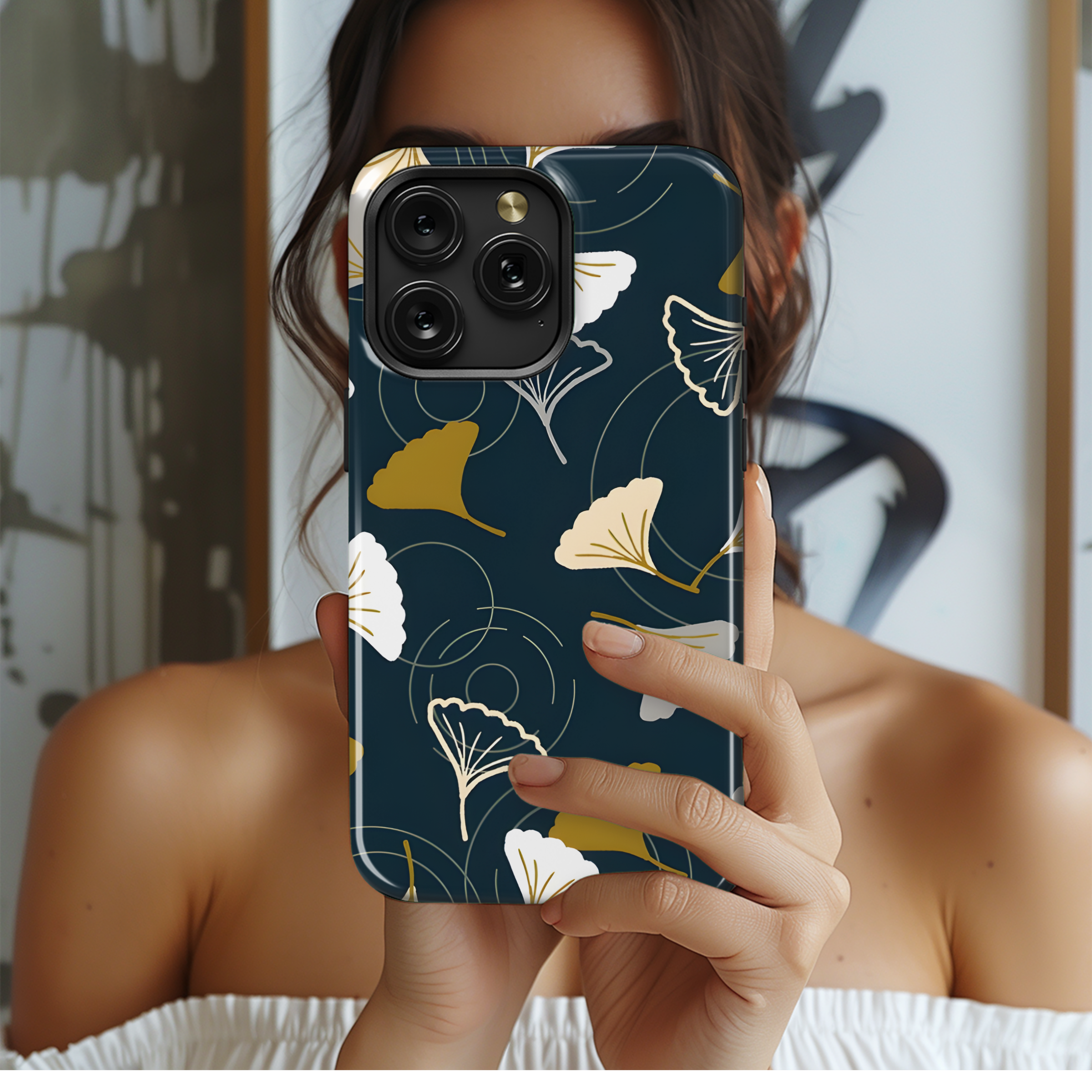 Autumn Ginkgo Leaves Pattern Phone Case iPhone Samsung Cover Pixel 2280