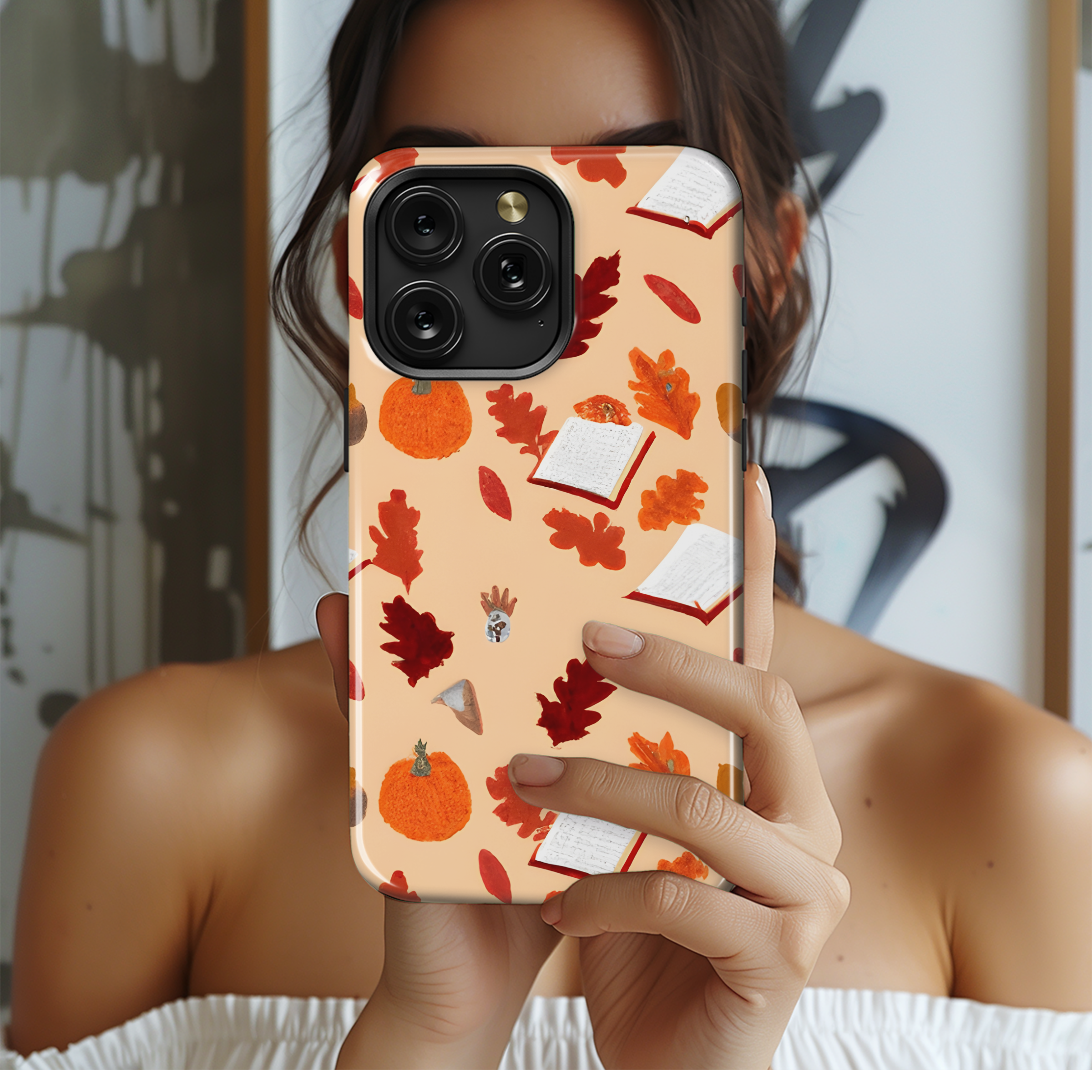 Autumn Print with Storybook Imagery Phone Case iPhone Samsung Cover Pixel 2945