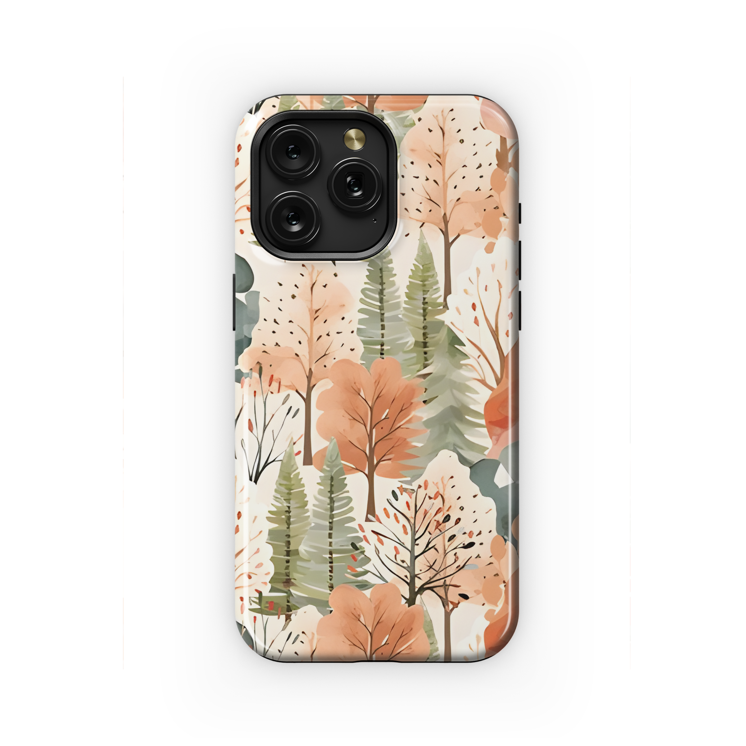 Autumn Watercolor Forest Pattern Phone Case iPhone Samsung Cover Pixel 2274