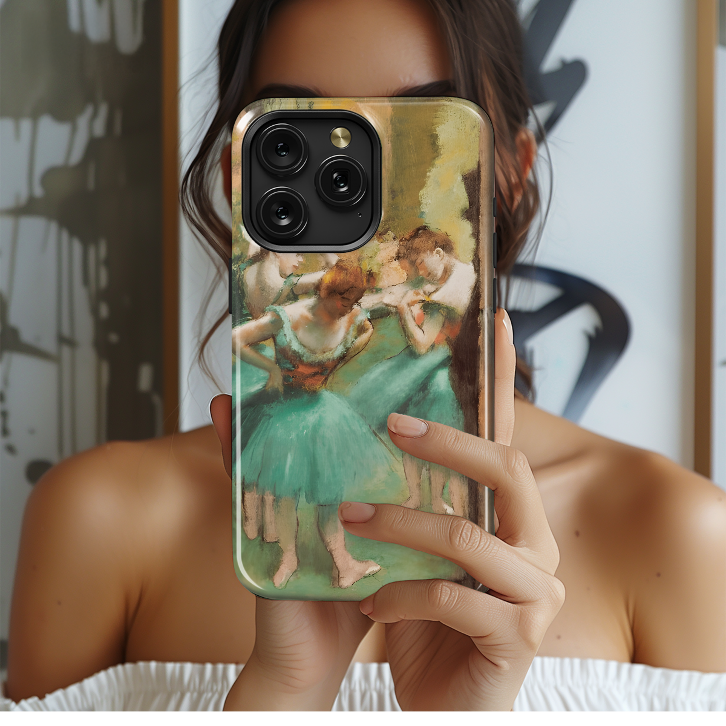 Ballerina Painting by Edgar Degas Phone Case iPhone Samsung Cover Pixel 2403