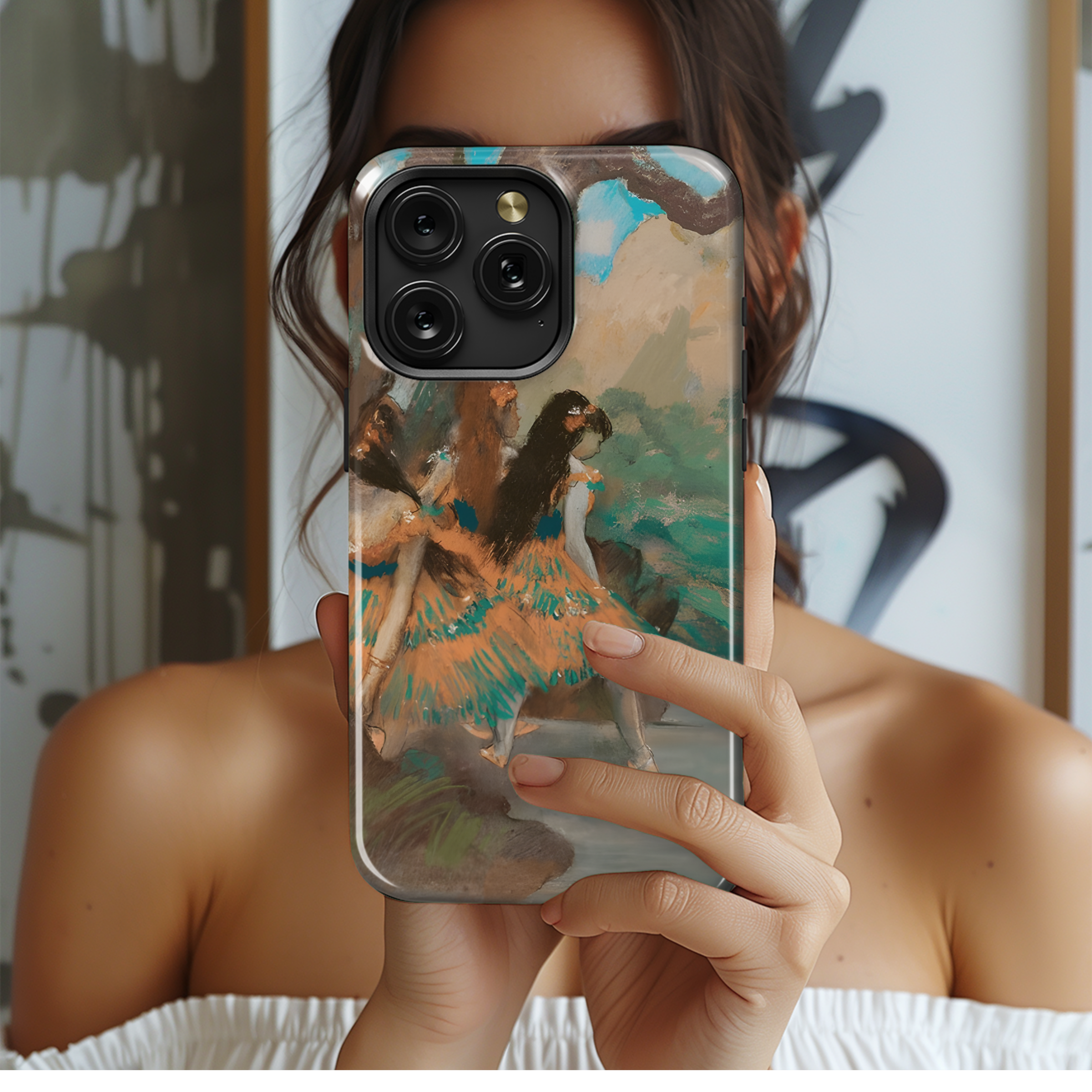 Ballet Dancers Painting Phone Case iPhone Samsung Cover Pixel 2407