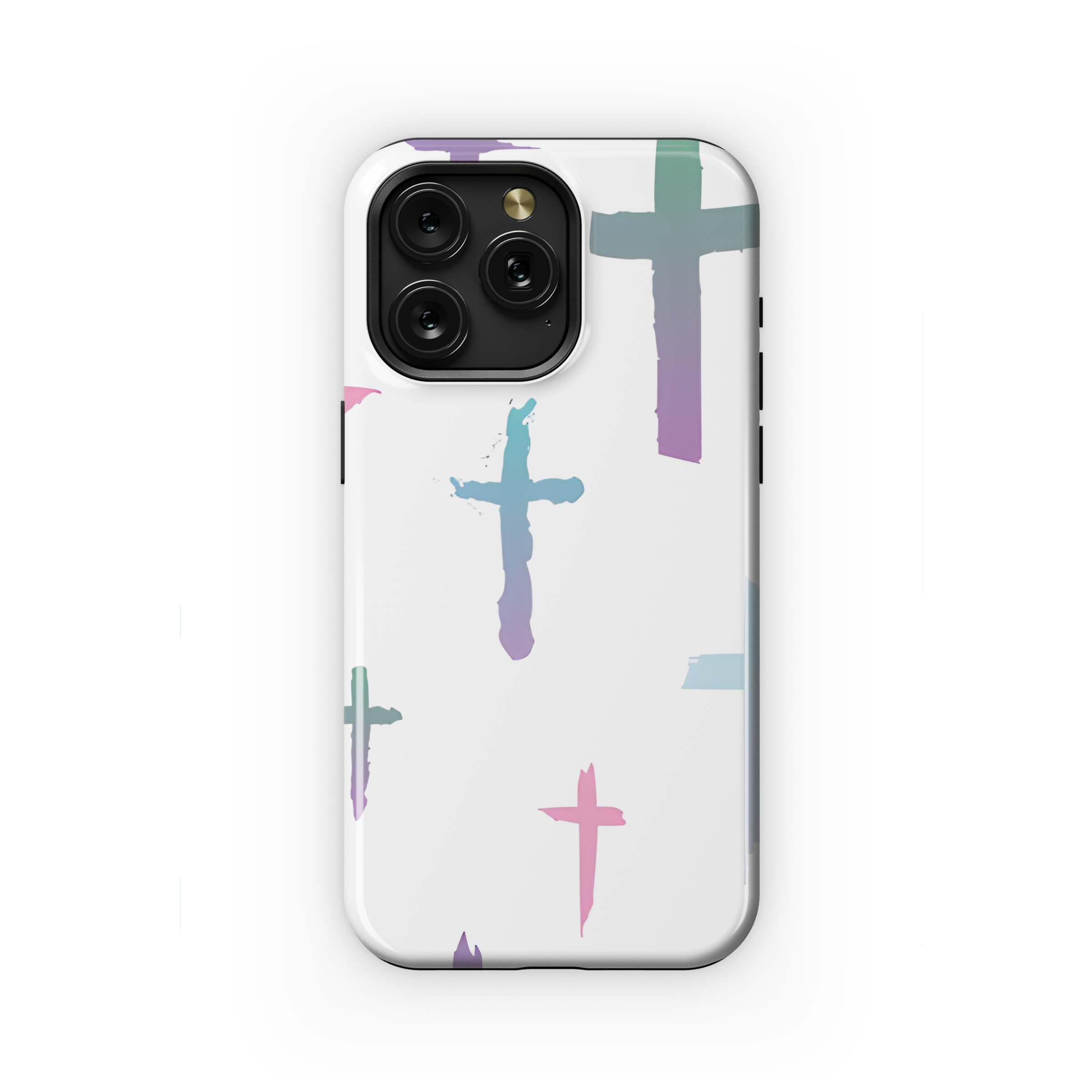 Beautiful Christian Cross Signs Watercolor Phone Case iPhone Samsung Cover Pixel 2109