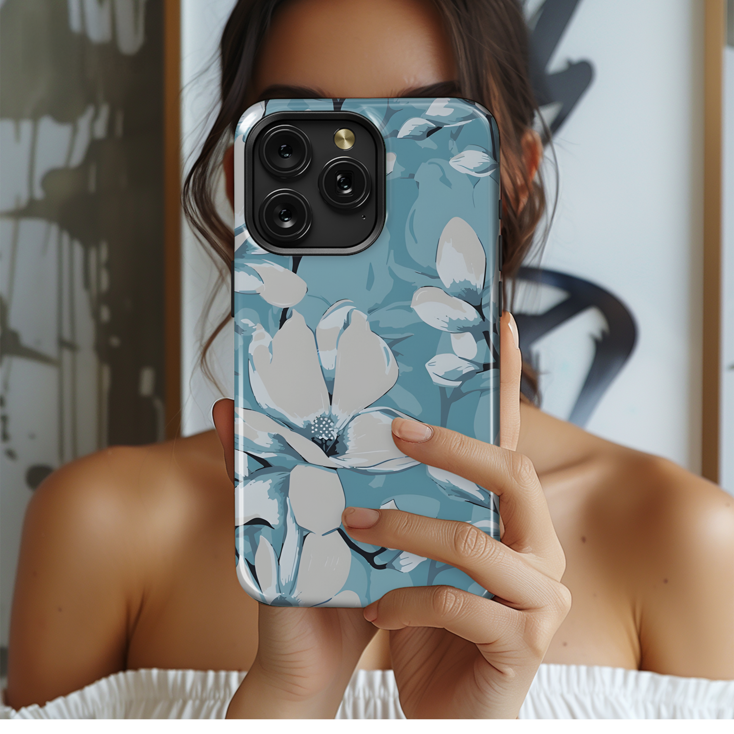 Big Flower Seamless Pattern Phone Case iPhone Samsung Cover Pixel 2354