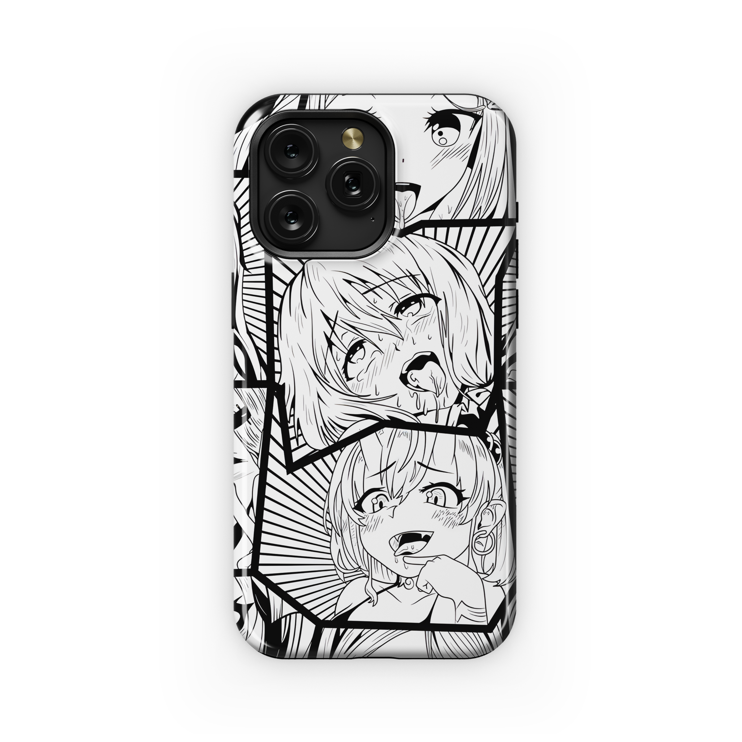 Black Ahegao Phone Case iPhone Samsung Cover Pixel 2221