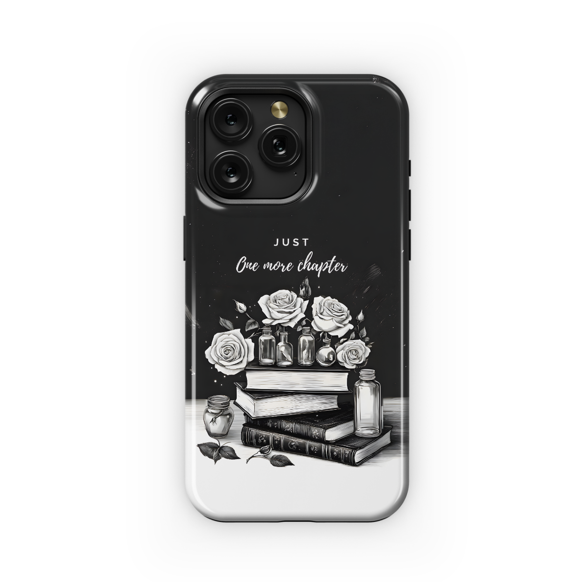 Black Rose Book Phone Case iPhone Samsung Cover Pixel 1725