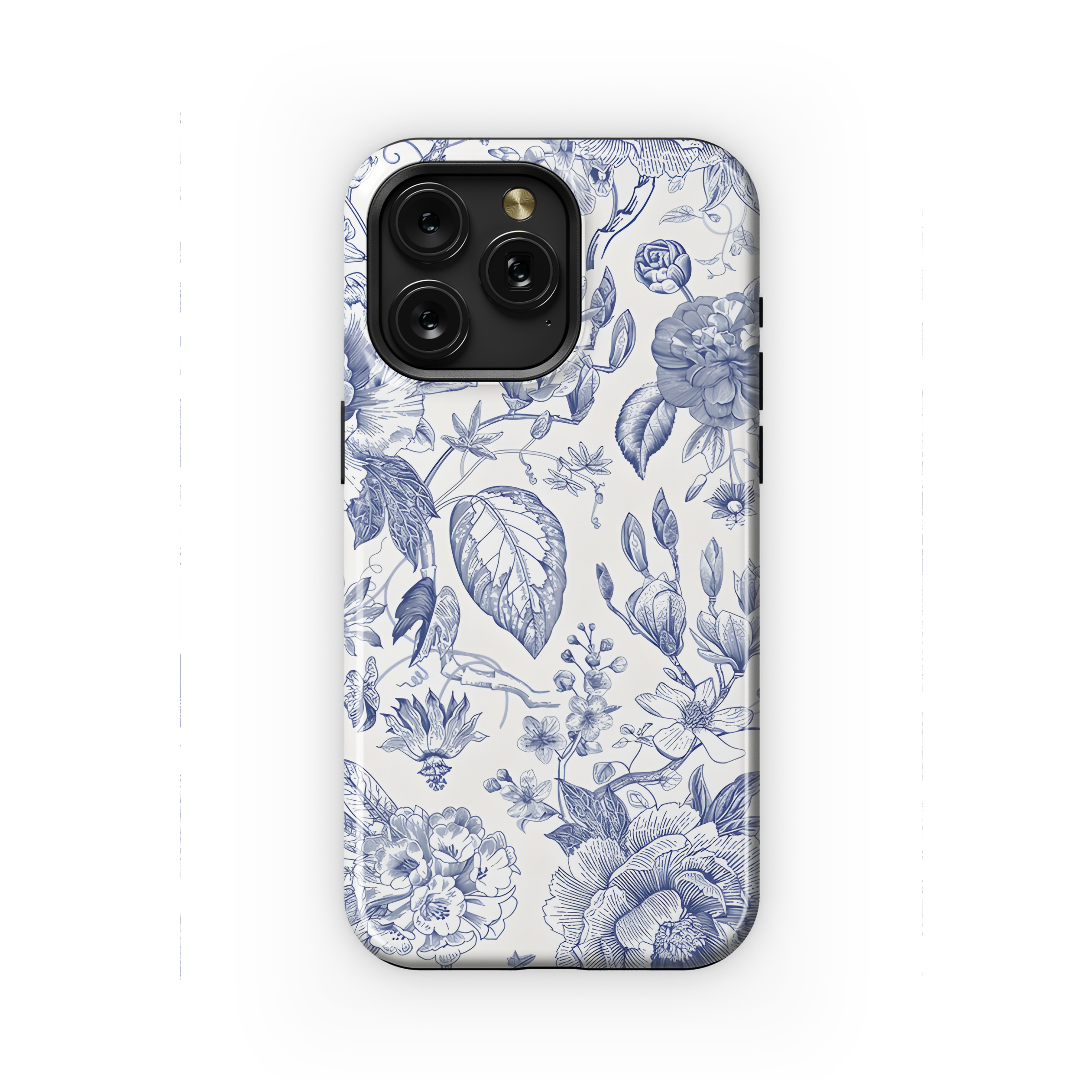 Blue and White Chinoiserie Floral Seamless Pattern Phone Case iPhone Samsung Cover Pixel 2302