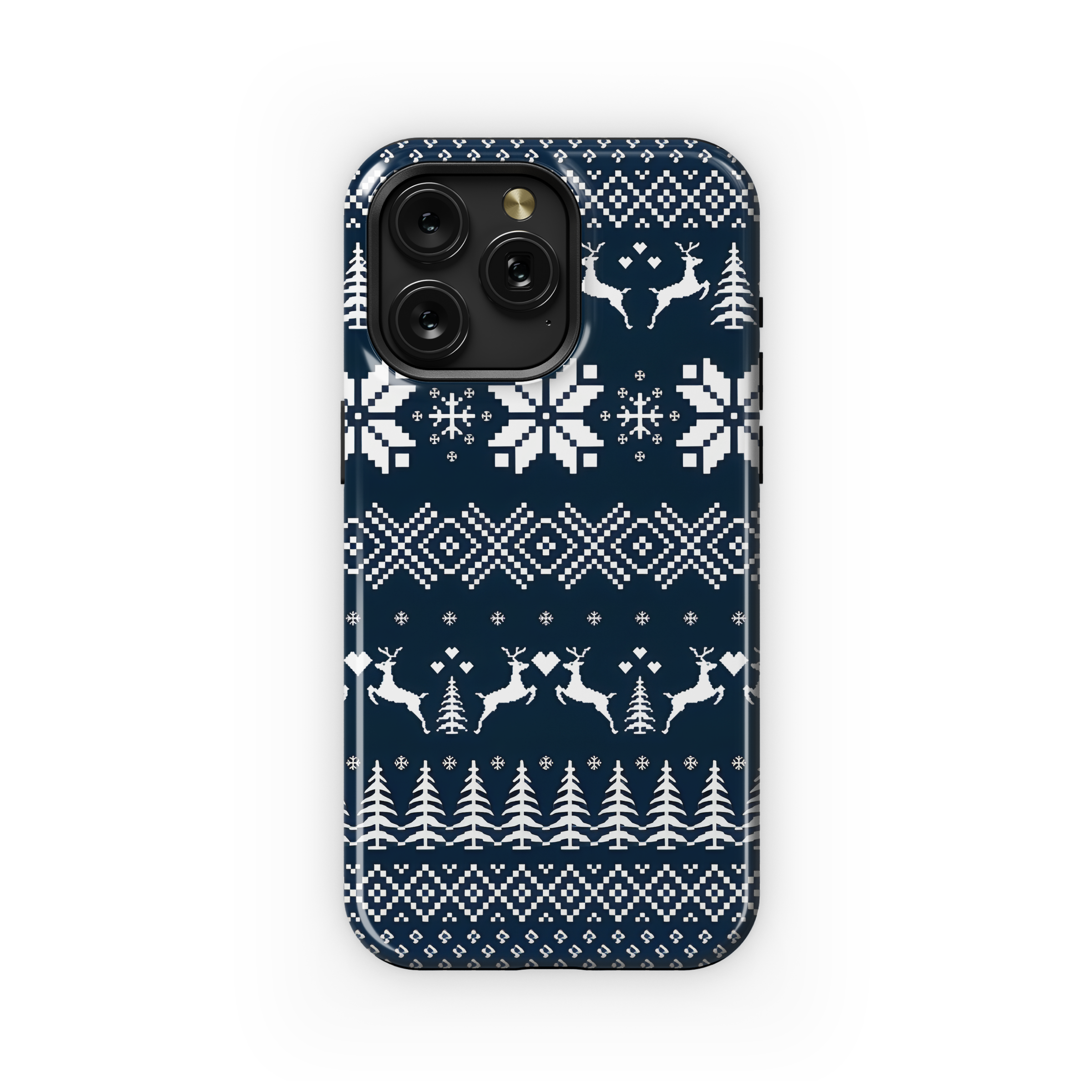 Blue Christmas Ethnic Pattern Phone Case iPhone Samsung Cover Pixel 2162