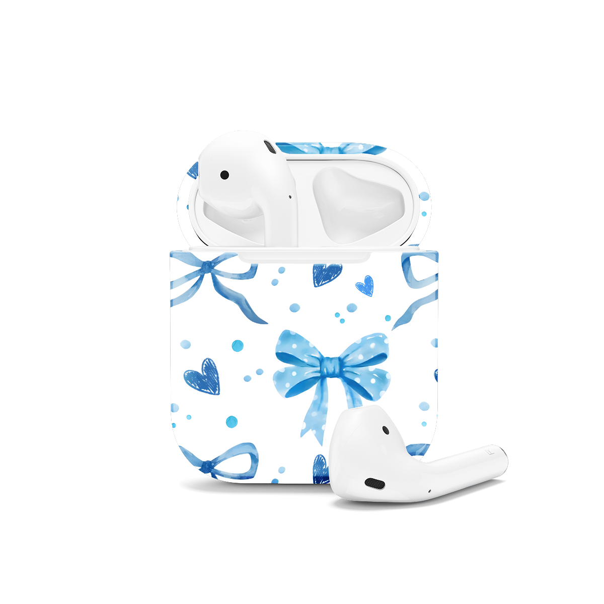 Blue Love Coquette Bow AirPods Case AirPods Pro AirPods Pro 2 AirPods 3 AirPods 2 Glossy 1570