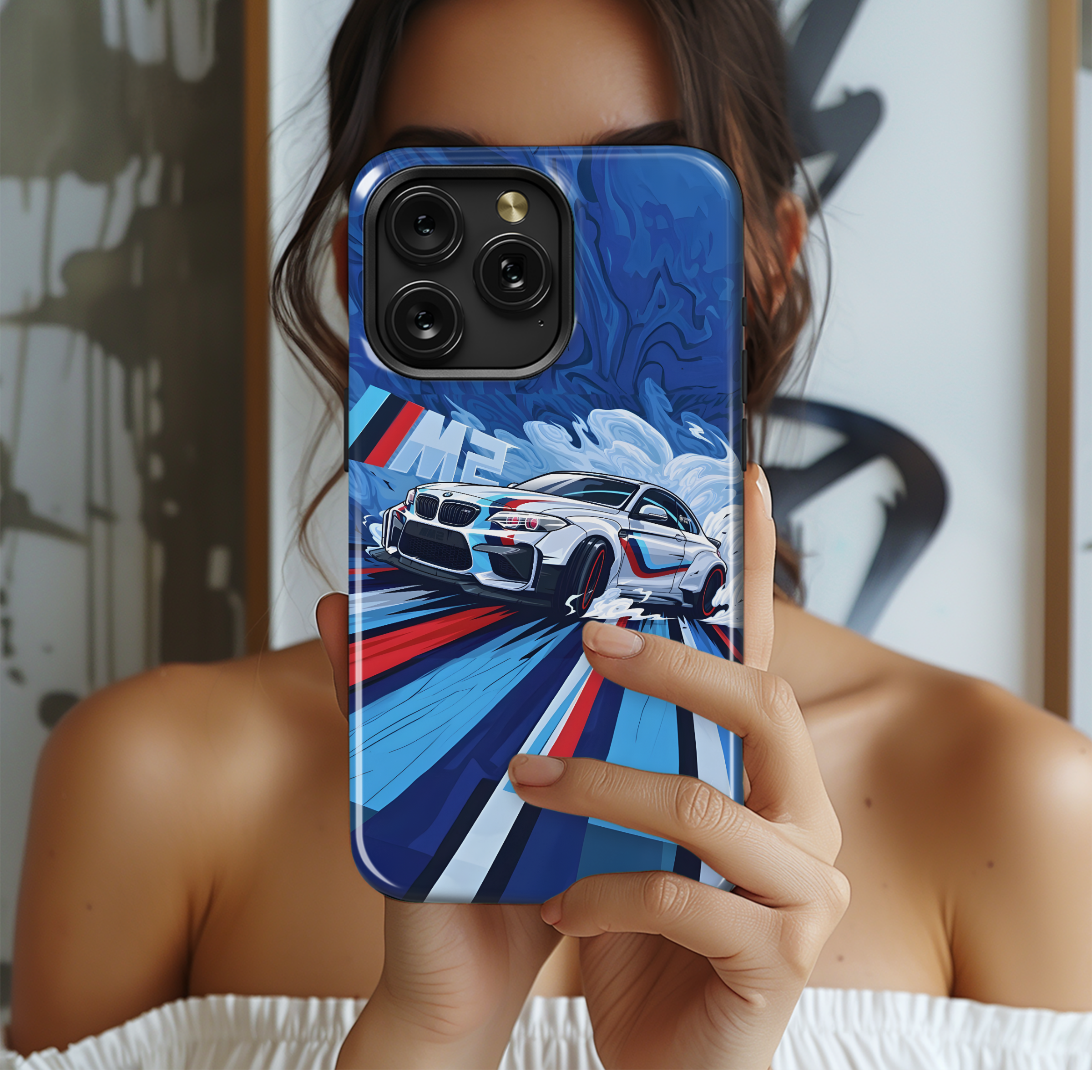 BMW M2 Drift Art
 Phone Case iPhone Samsung Cover Pixel 4101