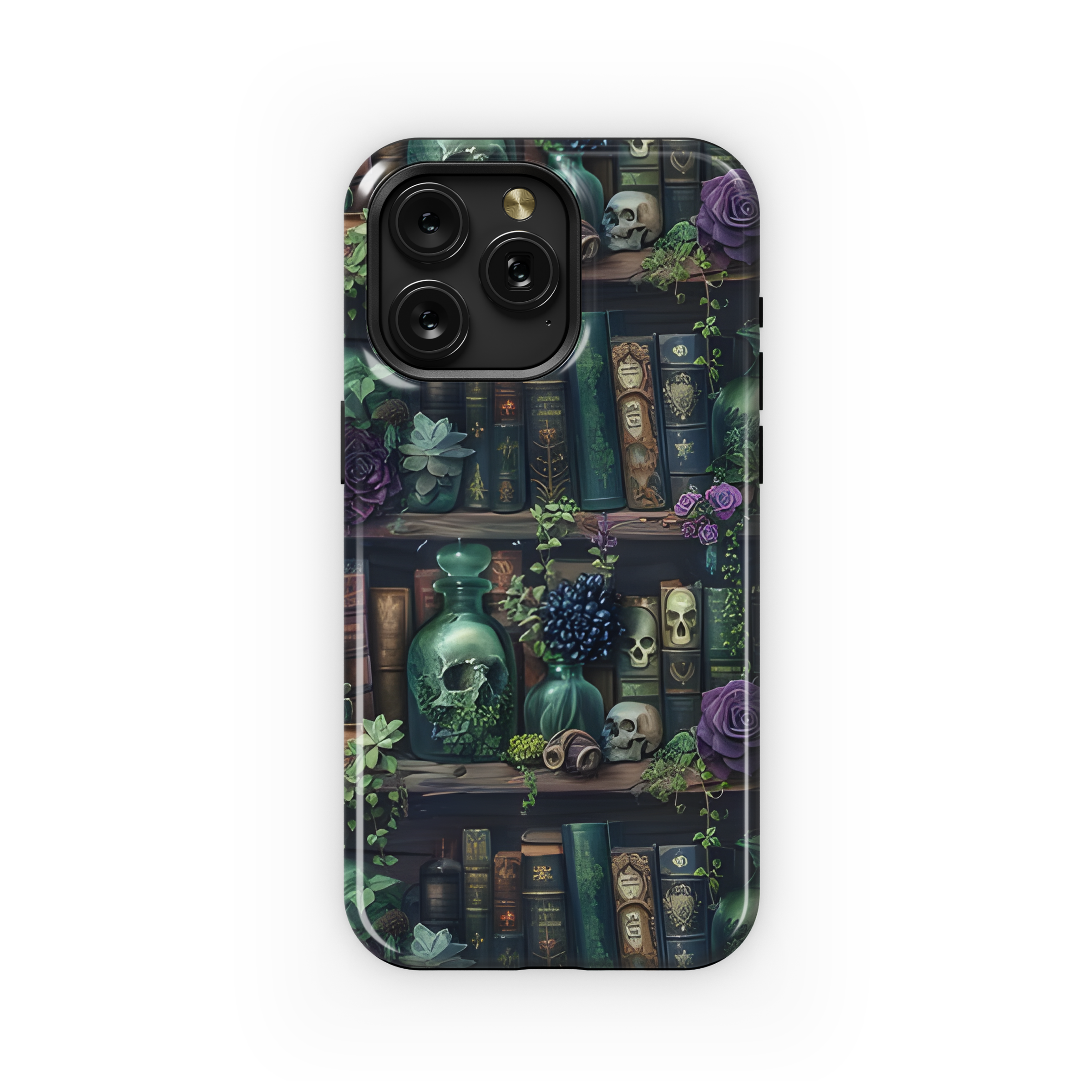 Book Lover Gothic Bookshelf Witchy Spell Phone Case iPhone Samsung Cover Pixel 1911