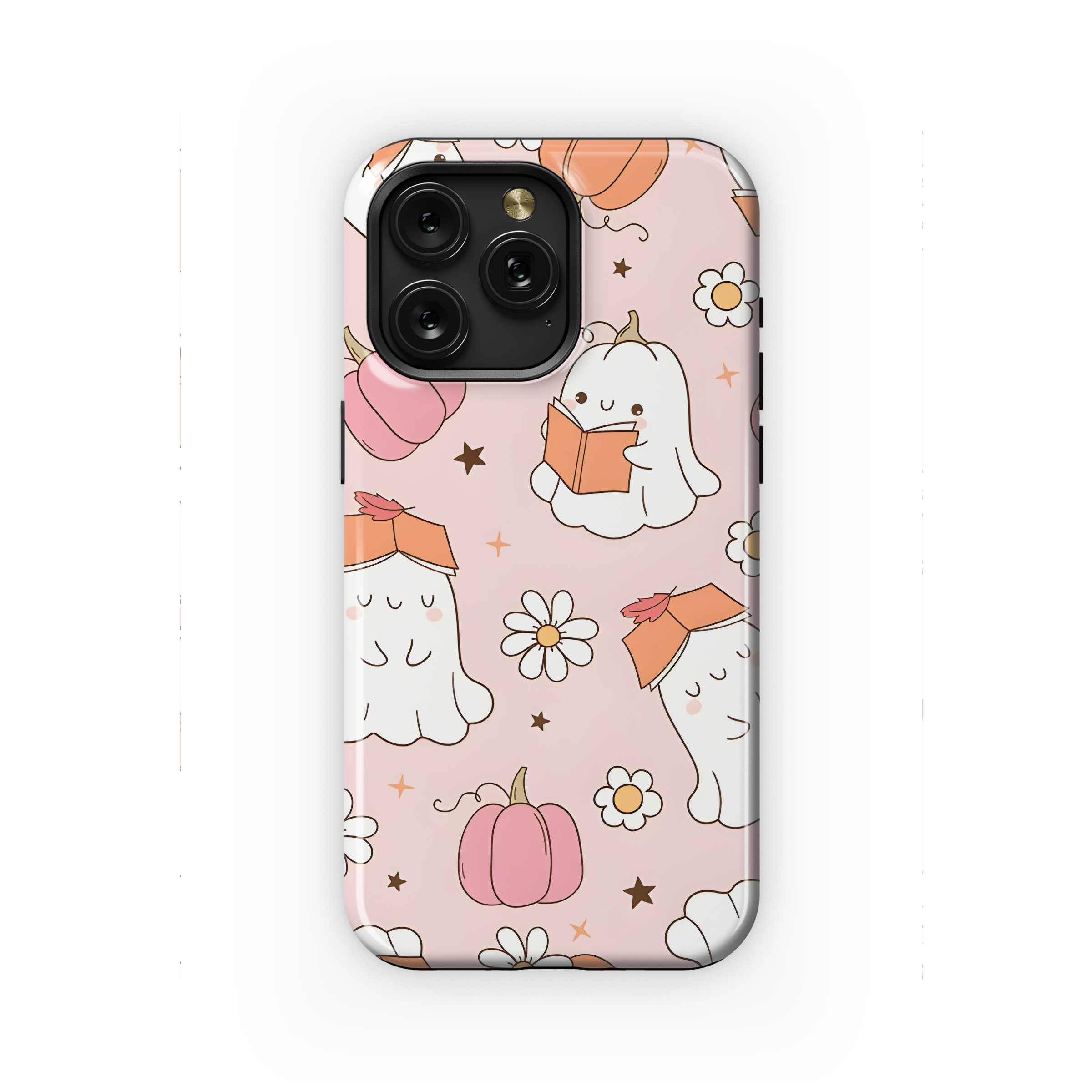 Bookish Ghost Halloween Pattern Phone Case iPhone Samsung Cover Pixel 2300